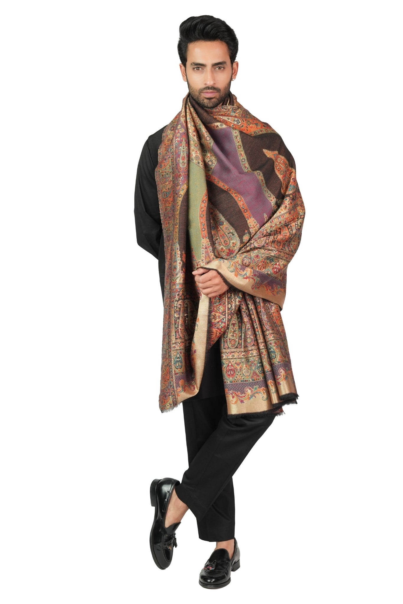 Taroob Shahi Resham Kashmiri Shawl