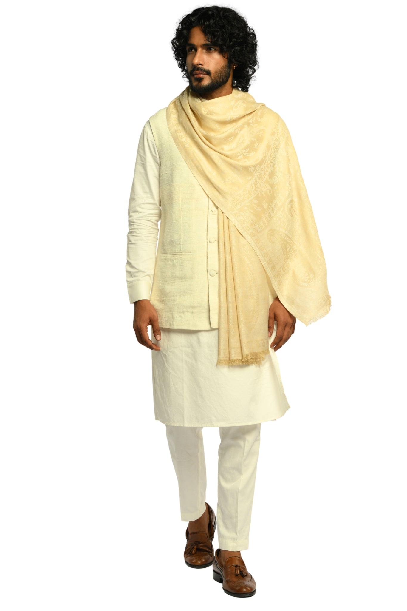Taroob Fine Weave Silk Jamawar Stole