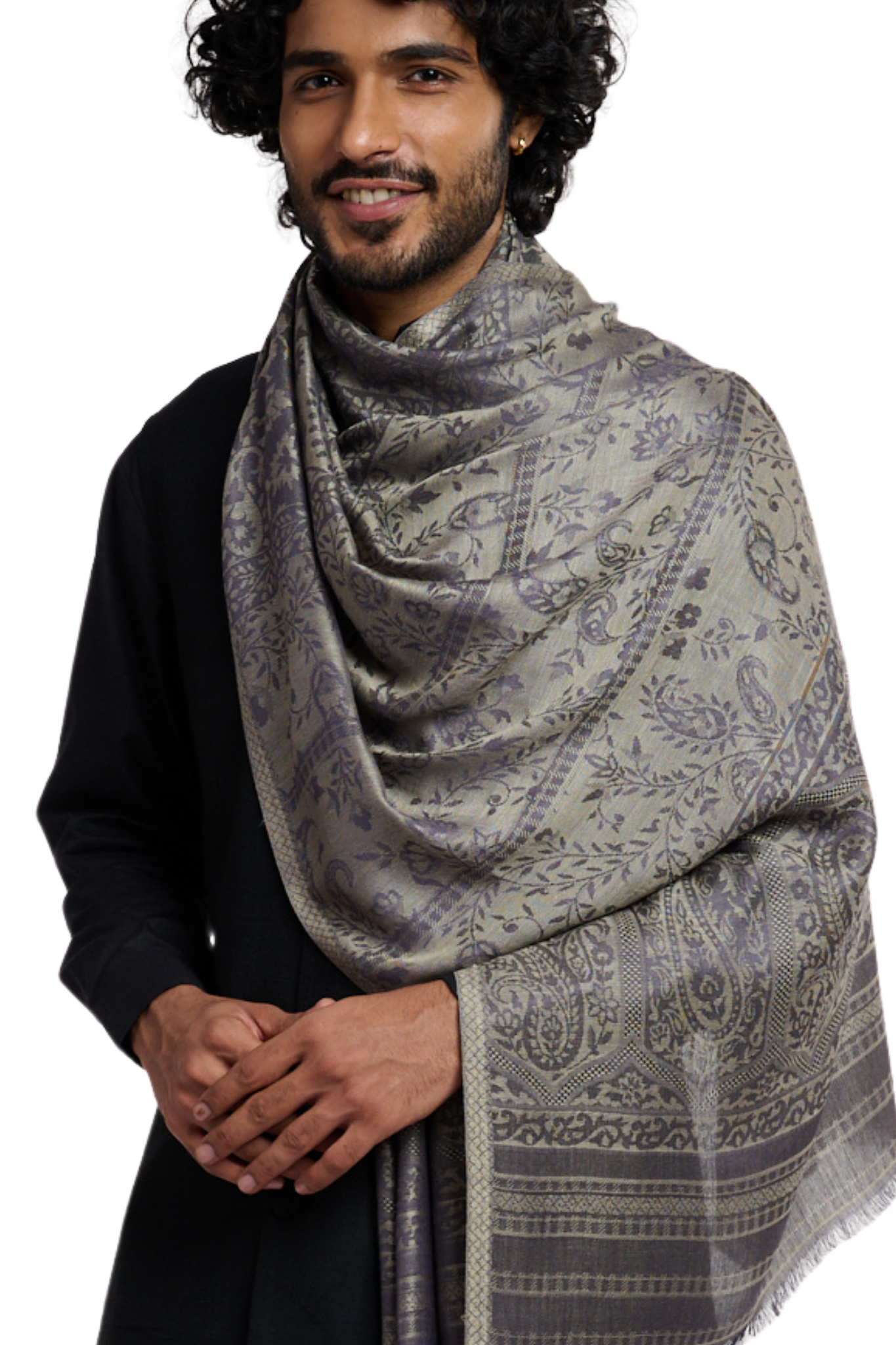 Taroob Men's Authentic Kashmiri Jamawar Stole