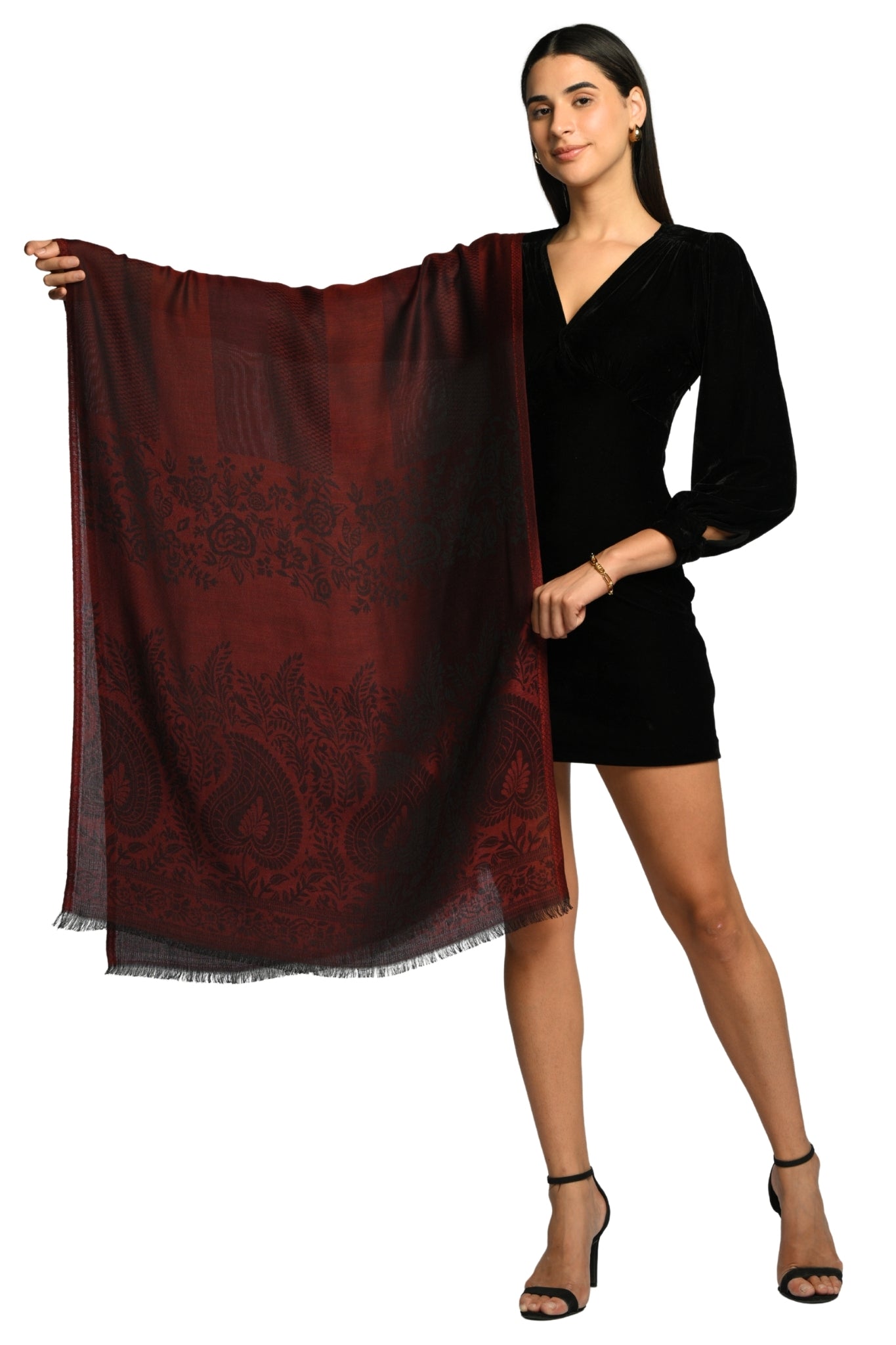 Taroob Heritage Silk Modal Jamawar Stole