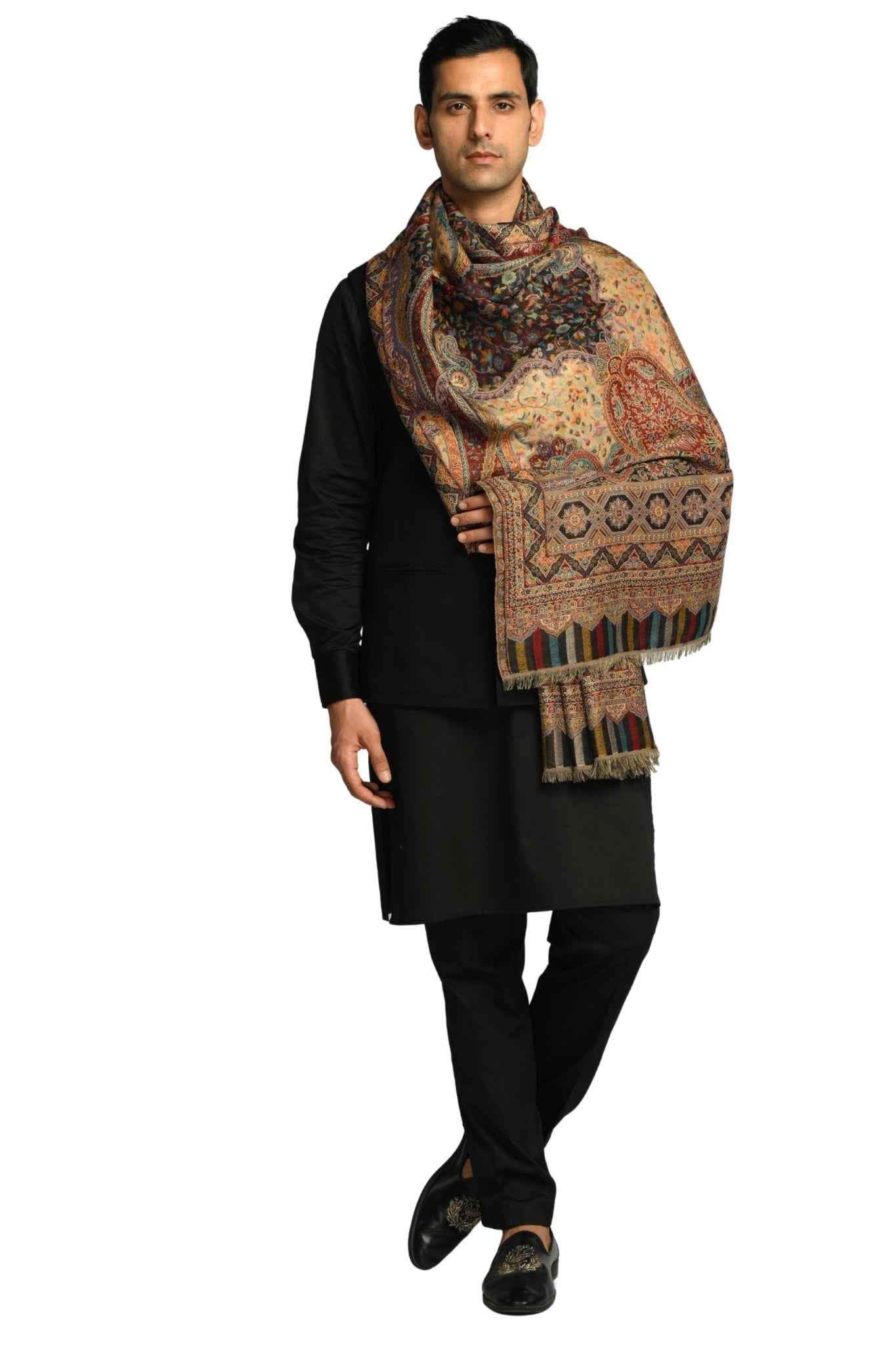 Taroob Timeless Kashmiri Authentic Jamawar Stole