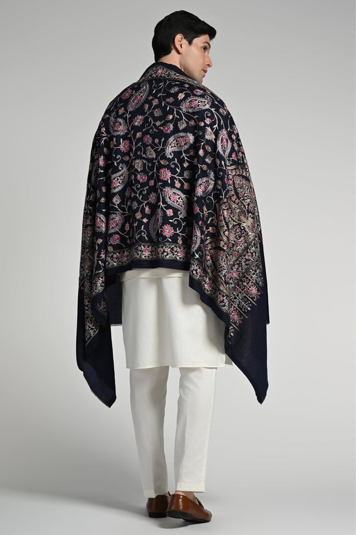 Taroob Wool Silk Kashmiri Embroidered Stole