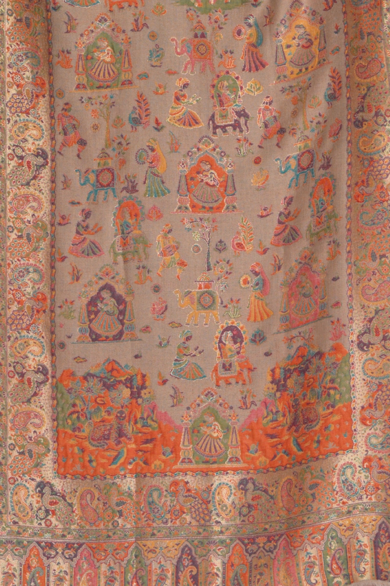 Taroob Resham Mughal Wool Stole