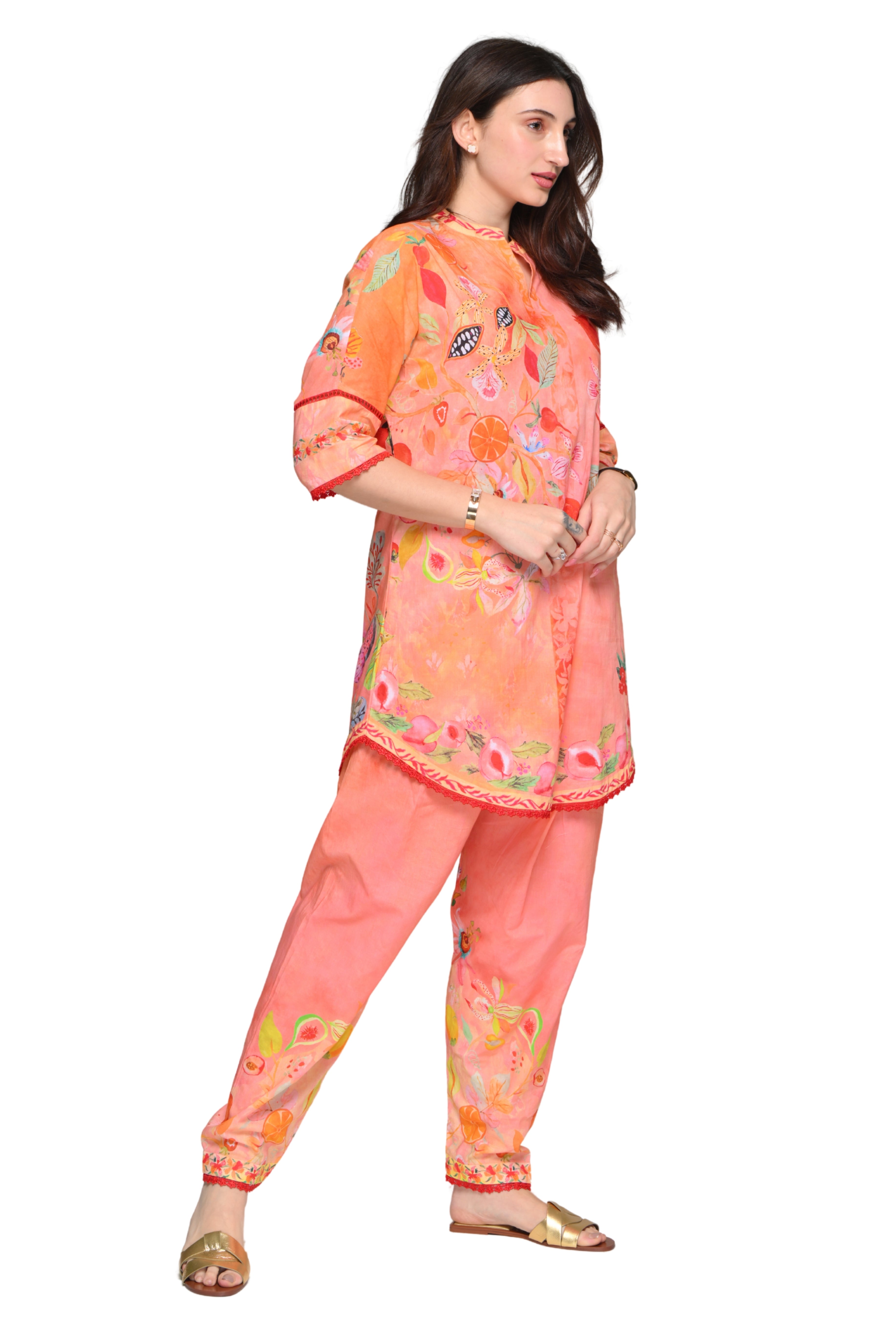 Taroob Citrus Orchard Cotton Kurta Set