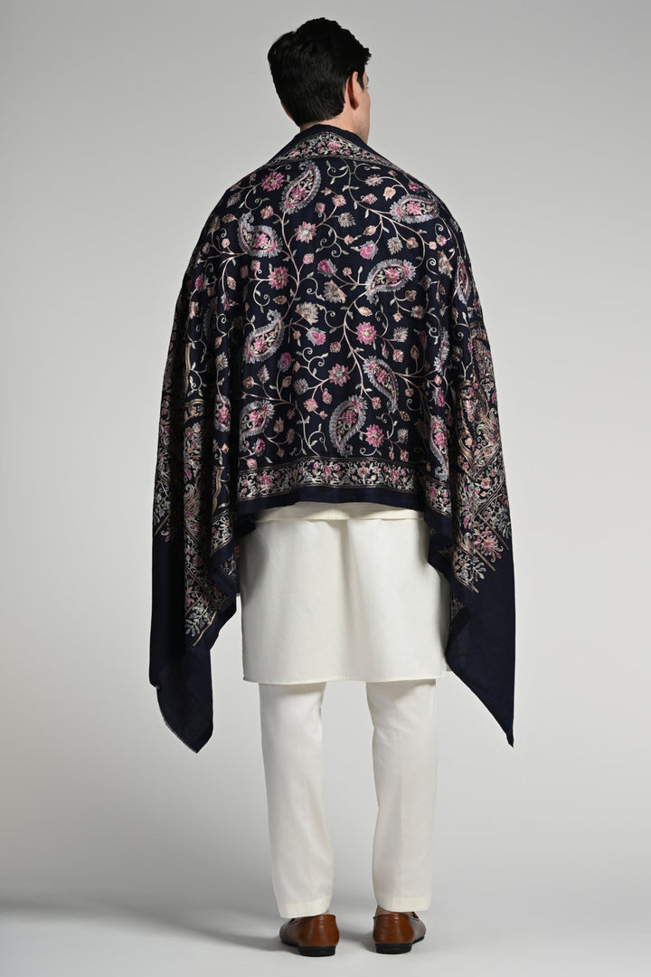 Taroob Wool Silk Kashmiri Embroidered Stole