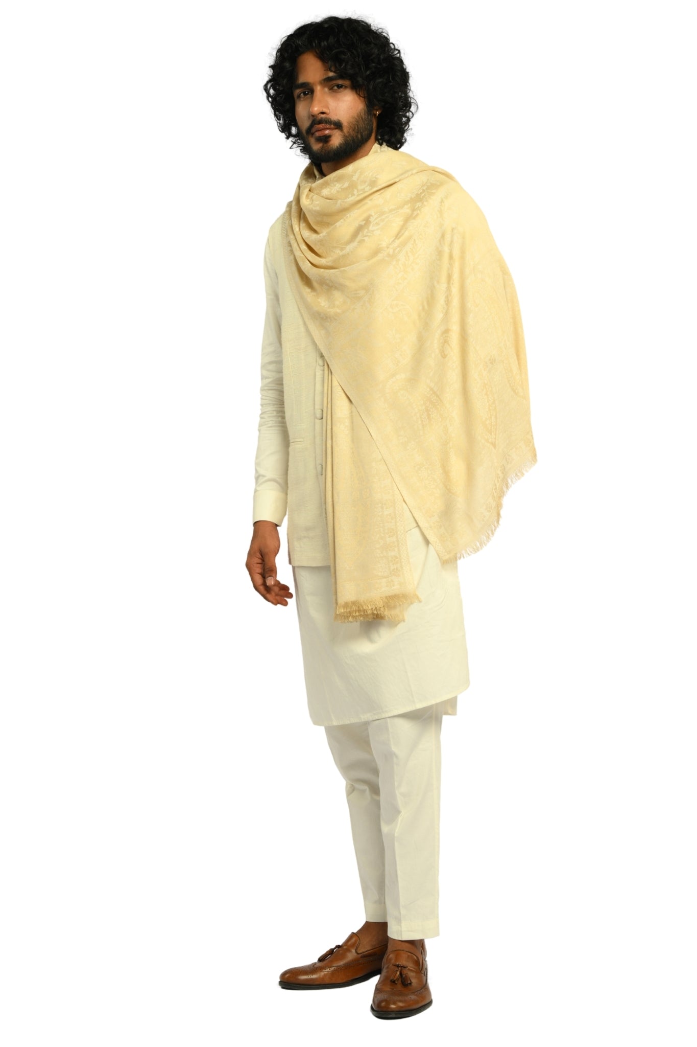 Taroob Fine Weave Silk Jamawar Stole