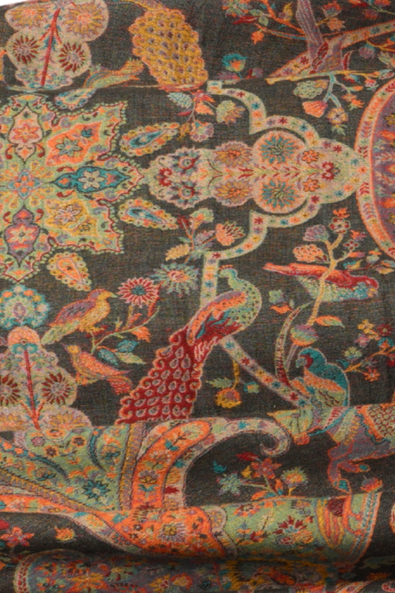 Taroob Luxe Paisley Merino Wool Mughal  Stole