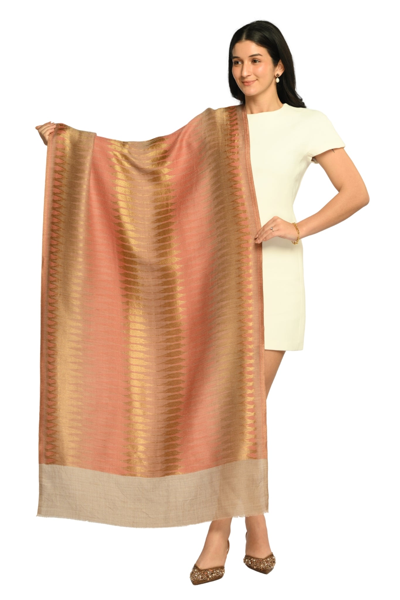 Taroob Resham Ikat Stole