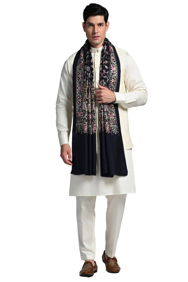 Taroob Wool Silk Kashmiri Embroidered Stole