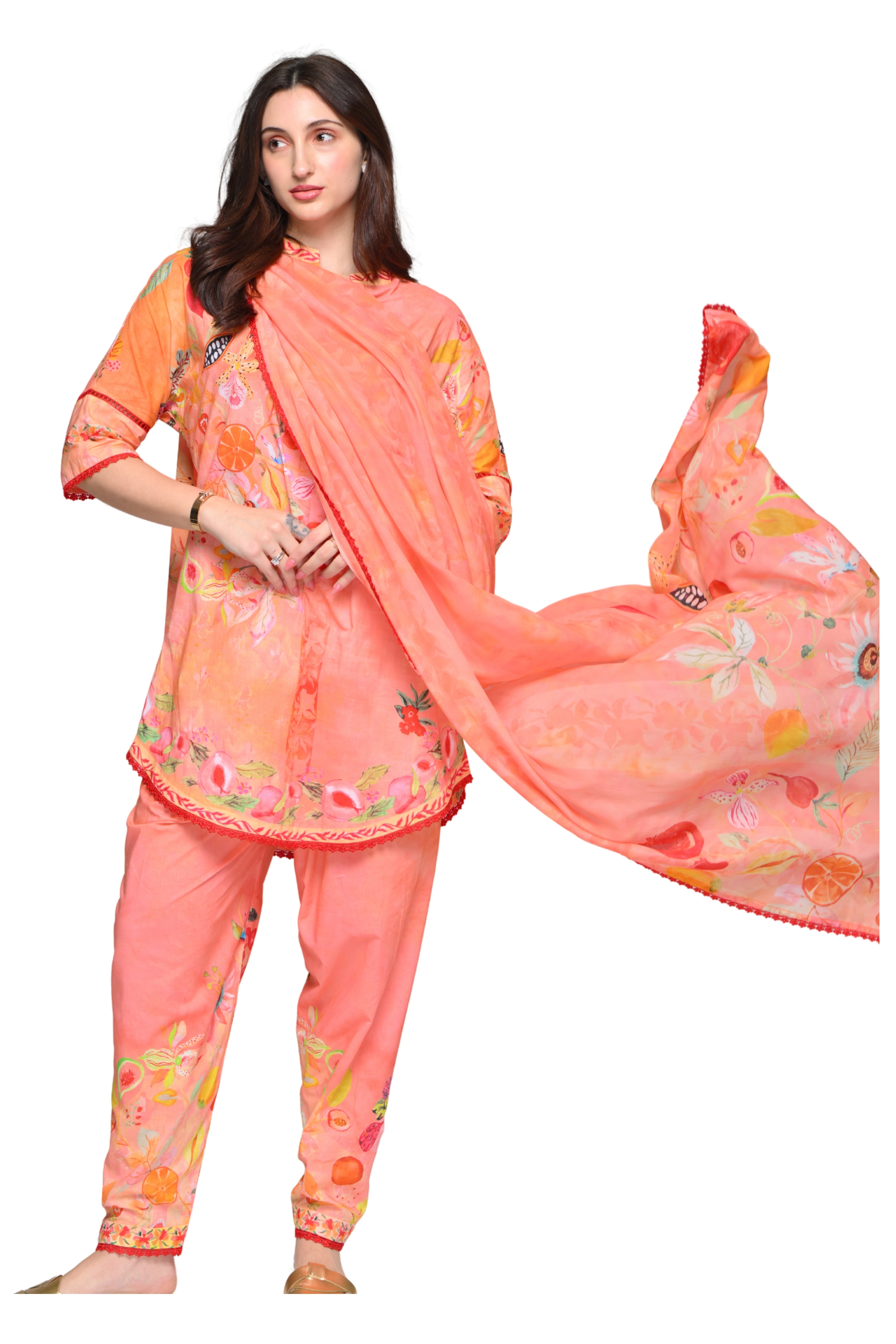 Taroob Citrus Orchard Cotton Kurta Set