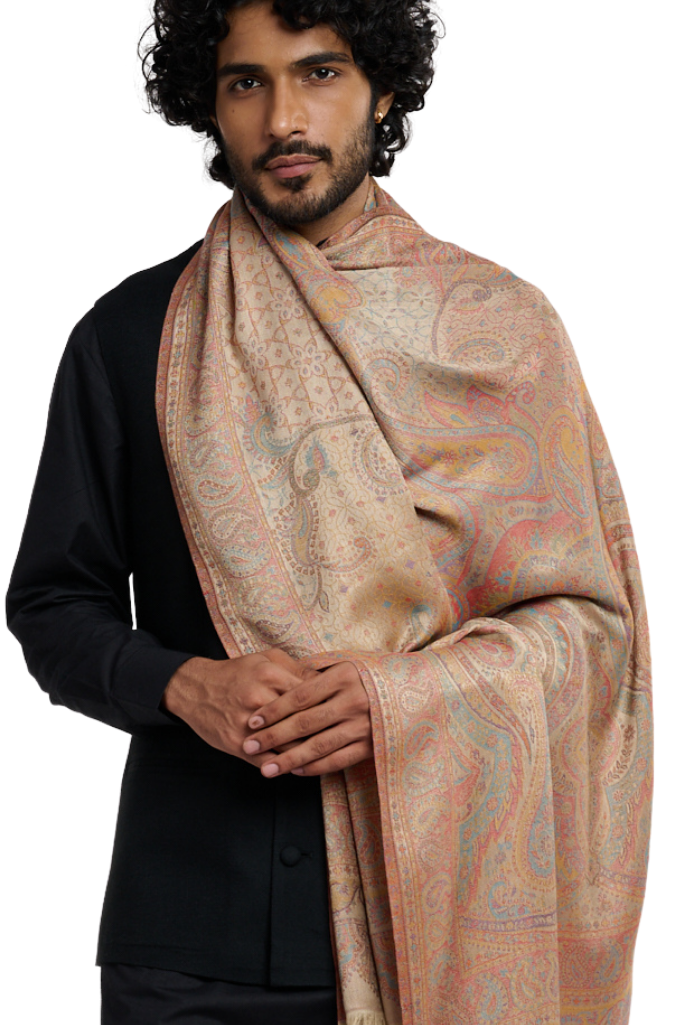 Taroob Men's Regal Paisley Jamawar Stole