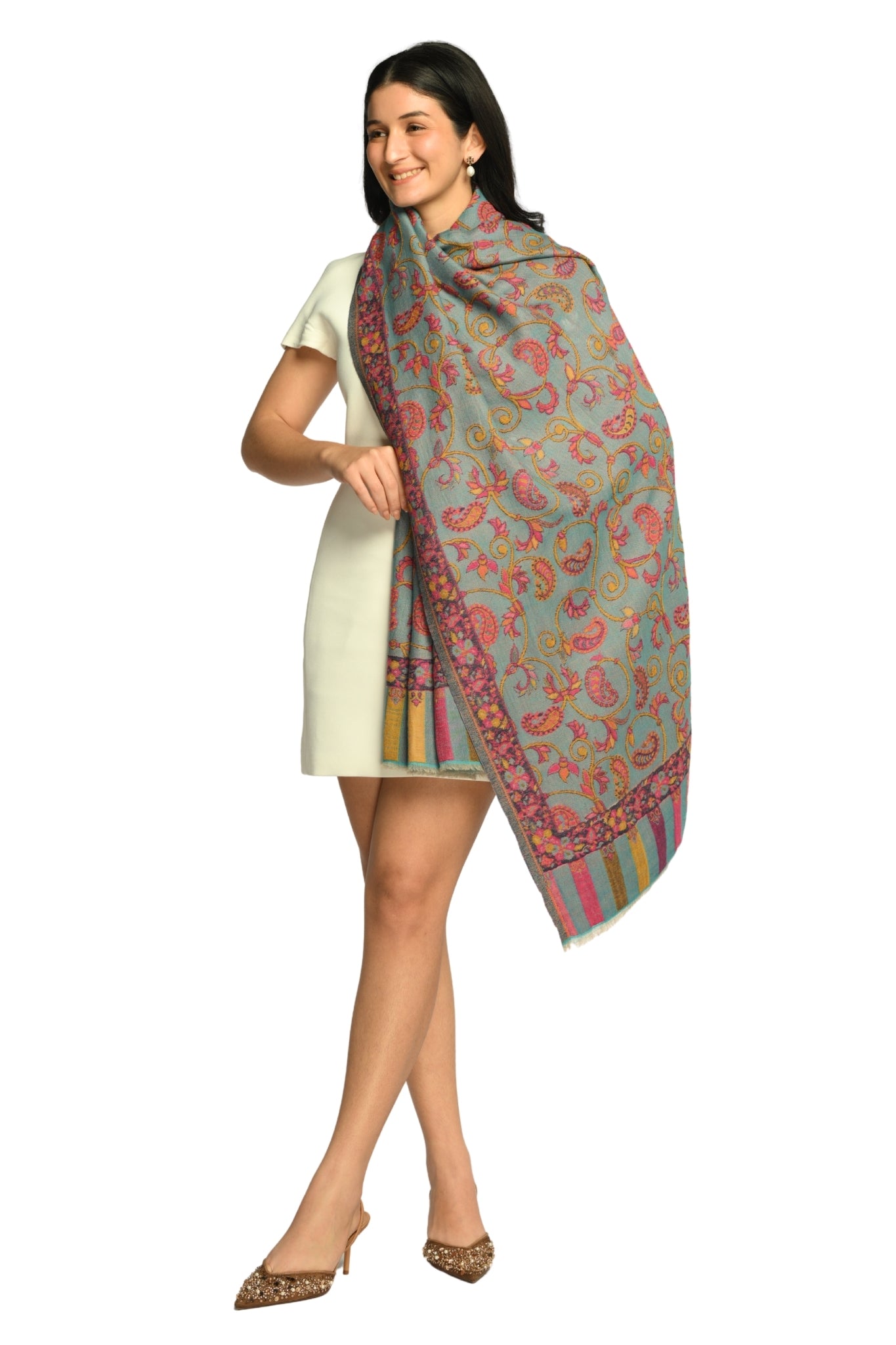 Taroob Paisley Whisper Resversible Stole