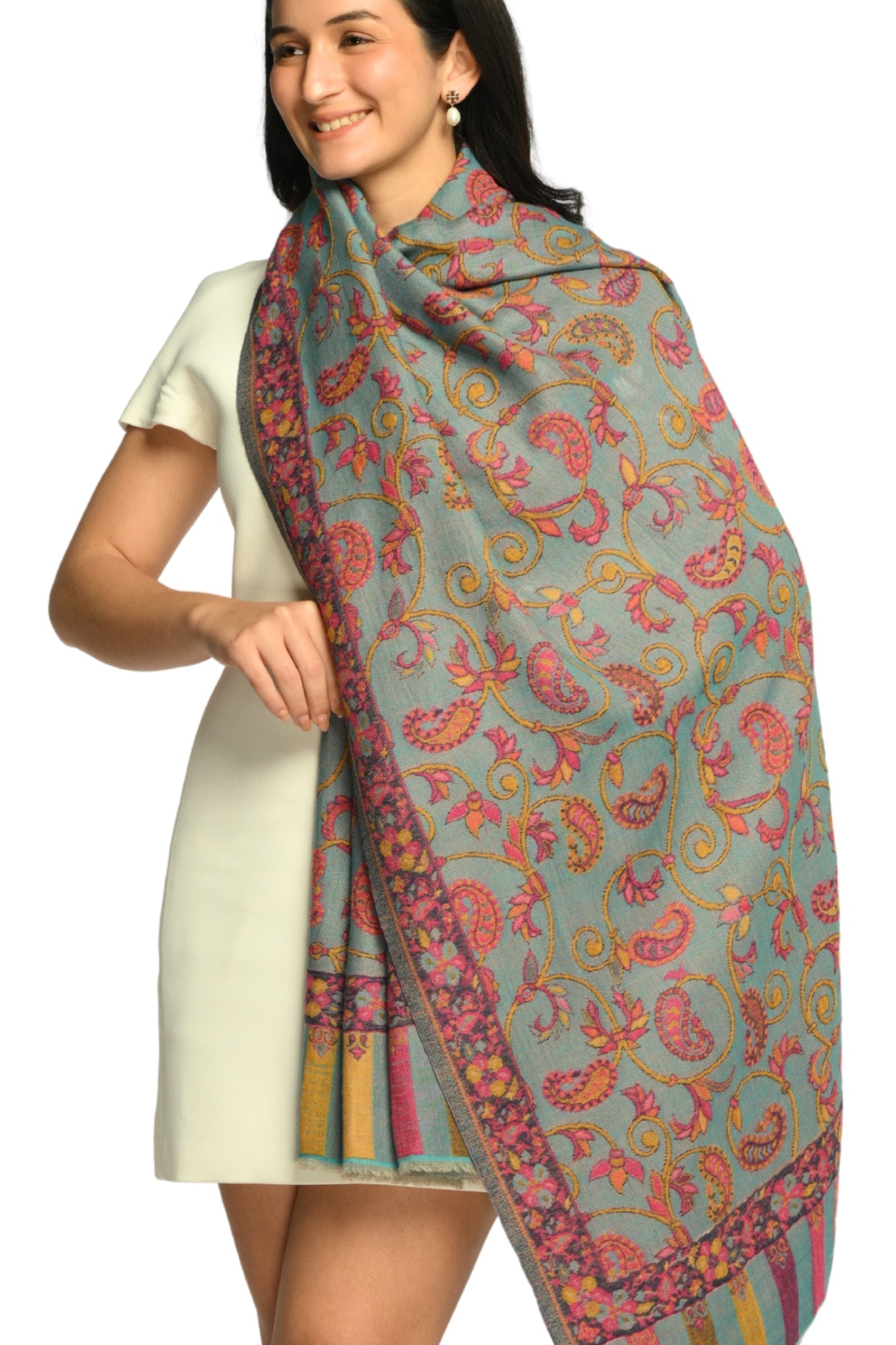Taroob Paisley Whisper Resversible Stole