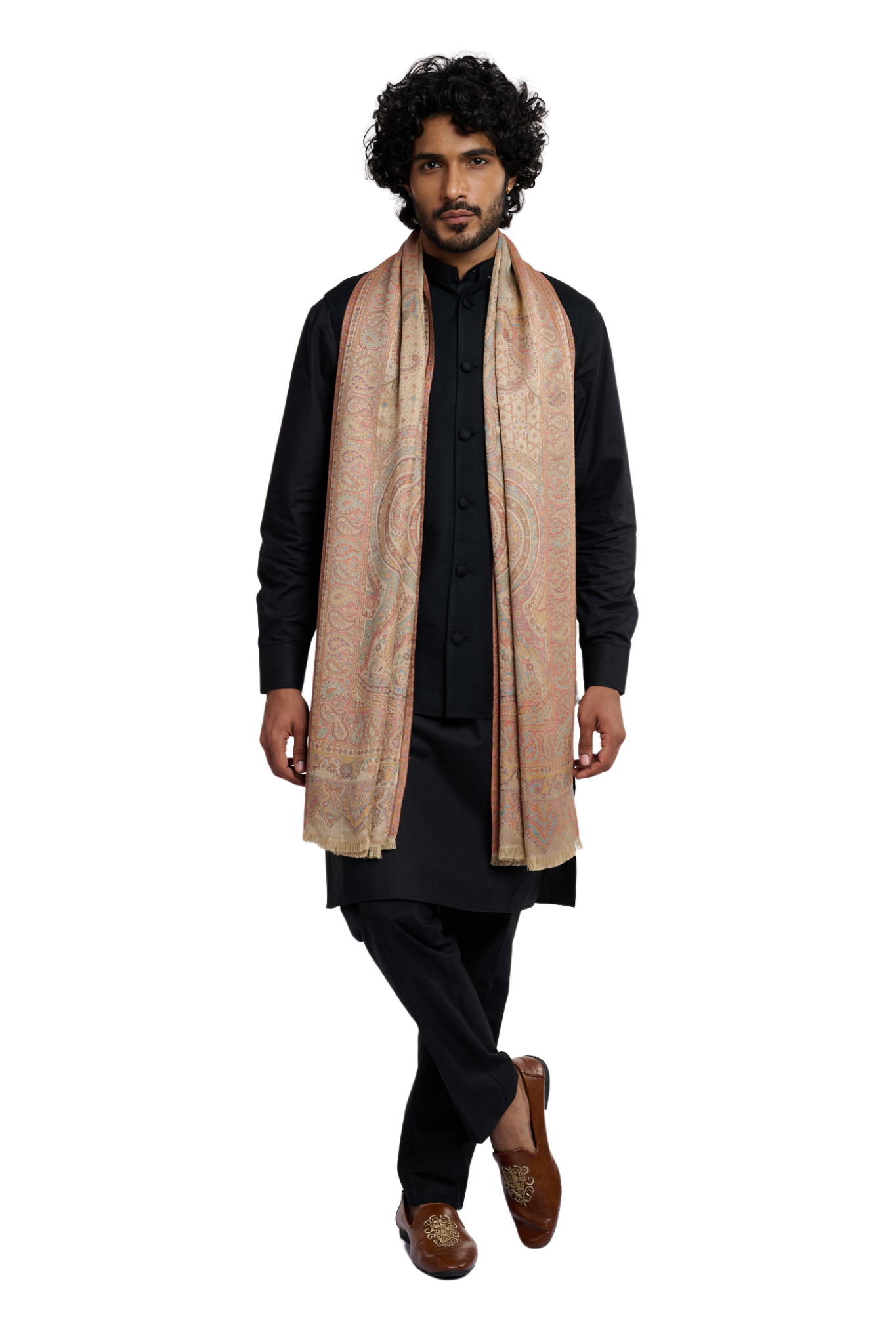 Taroob Men's Regal Paisley Jamawar Stole