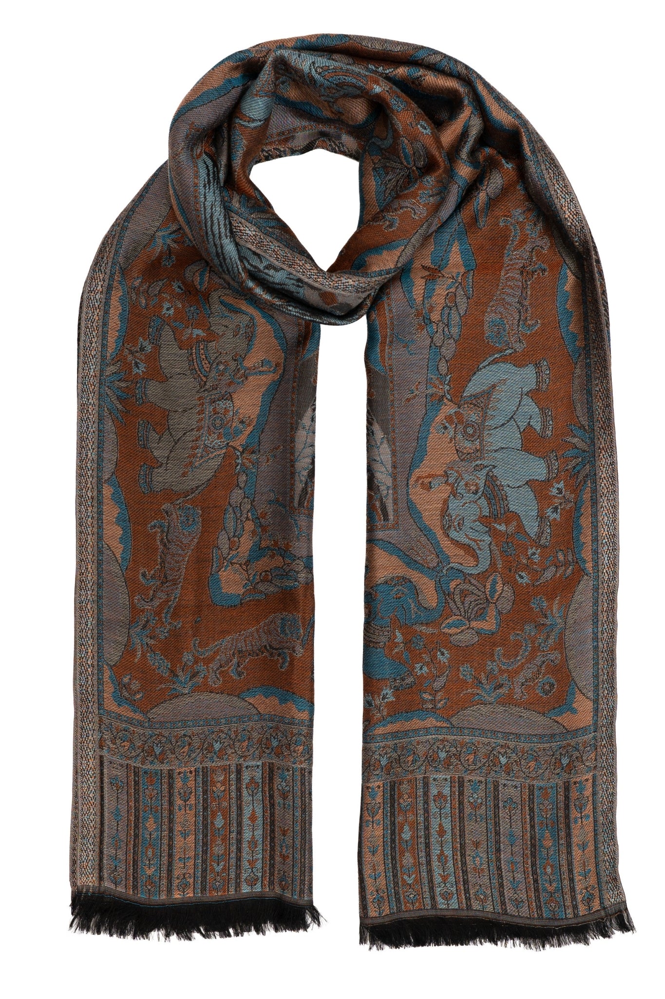 Taroob Royal Shikar-dar Silk Jamawar Stole