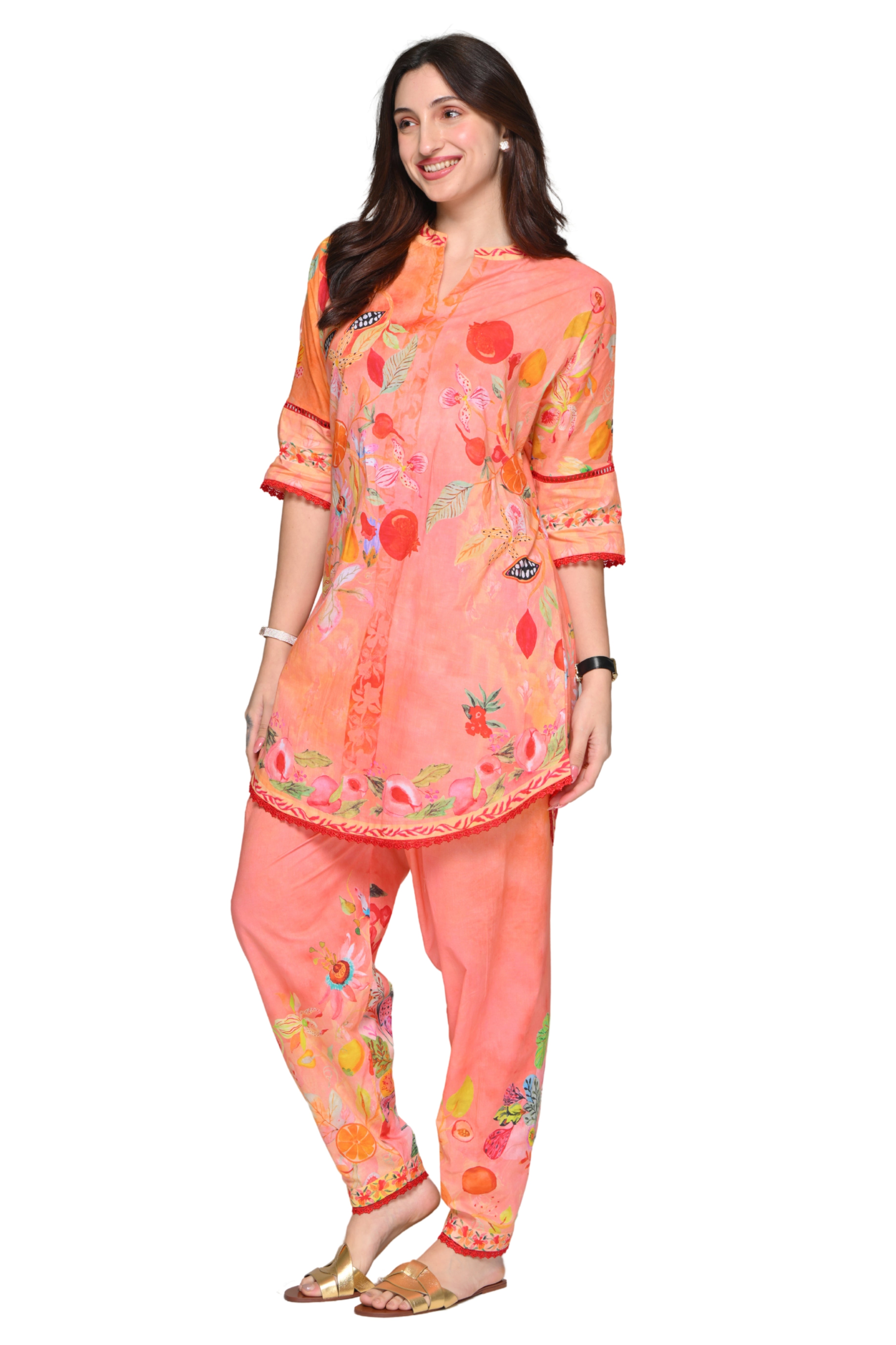 Taroob Citrus Orchard Cotton Kurta Set