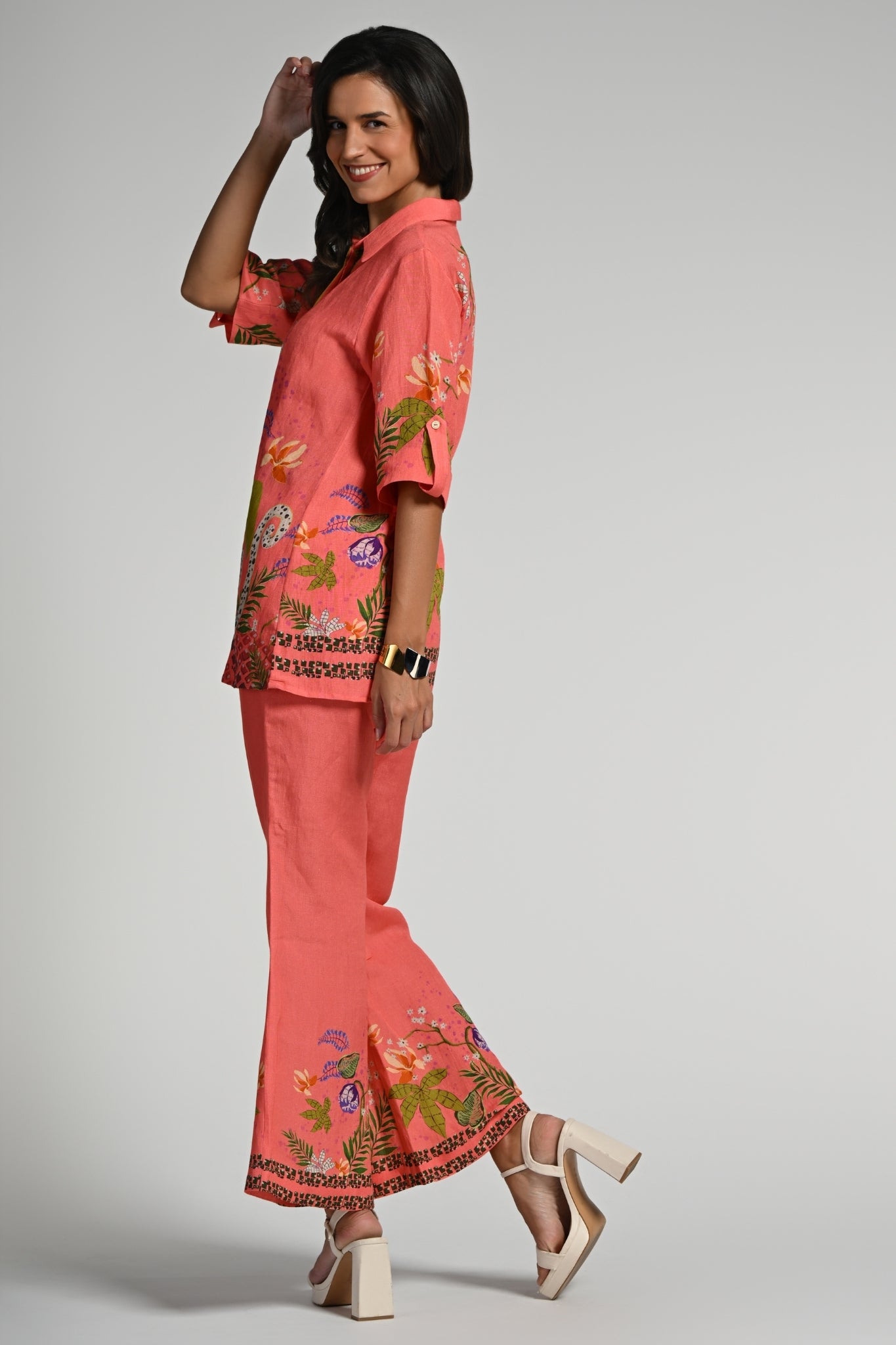 Taroob Monkey Pop Linen Coord Set