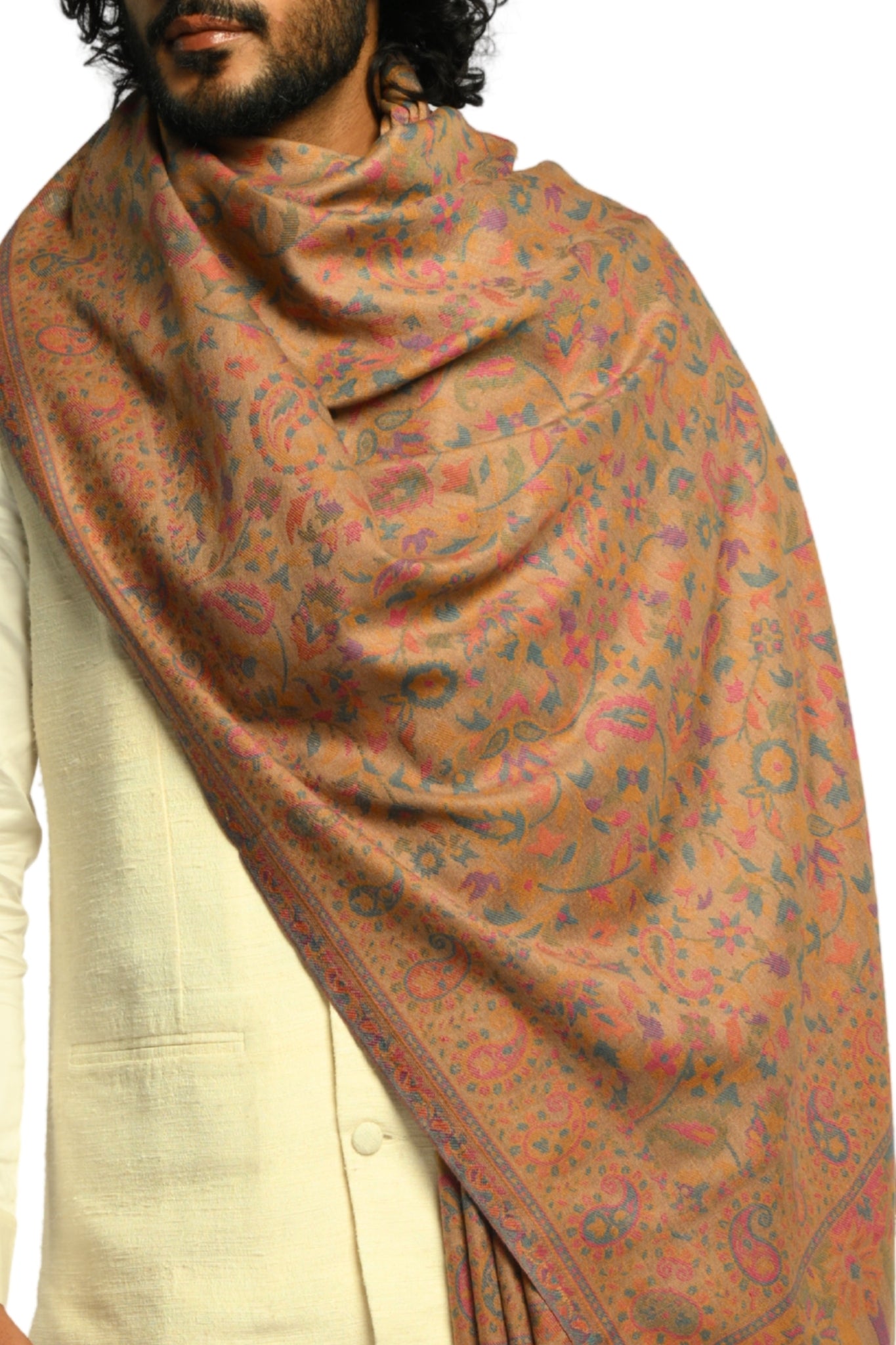 Taroob Faux Pashmina Antique Kaani Shawl