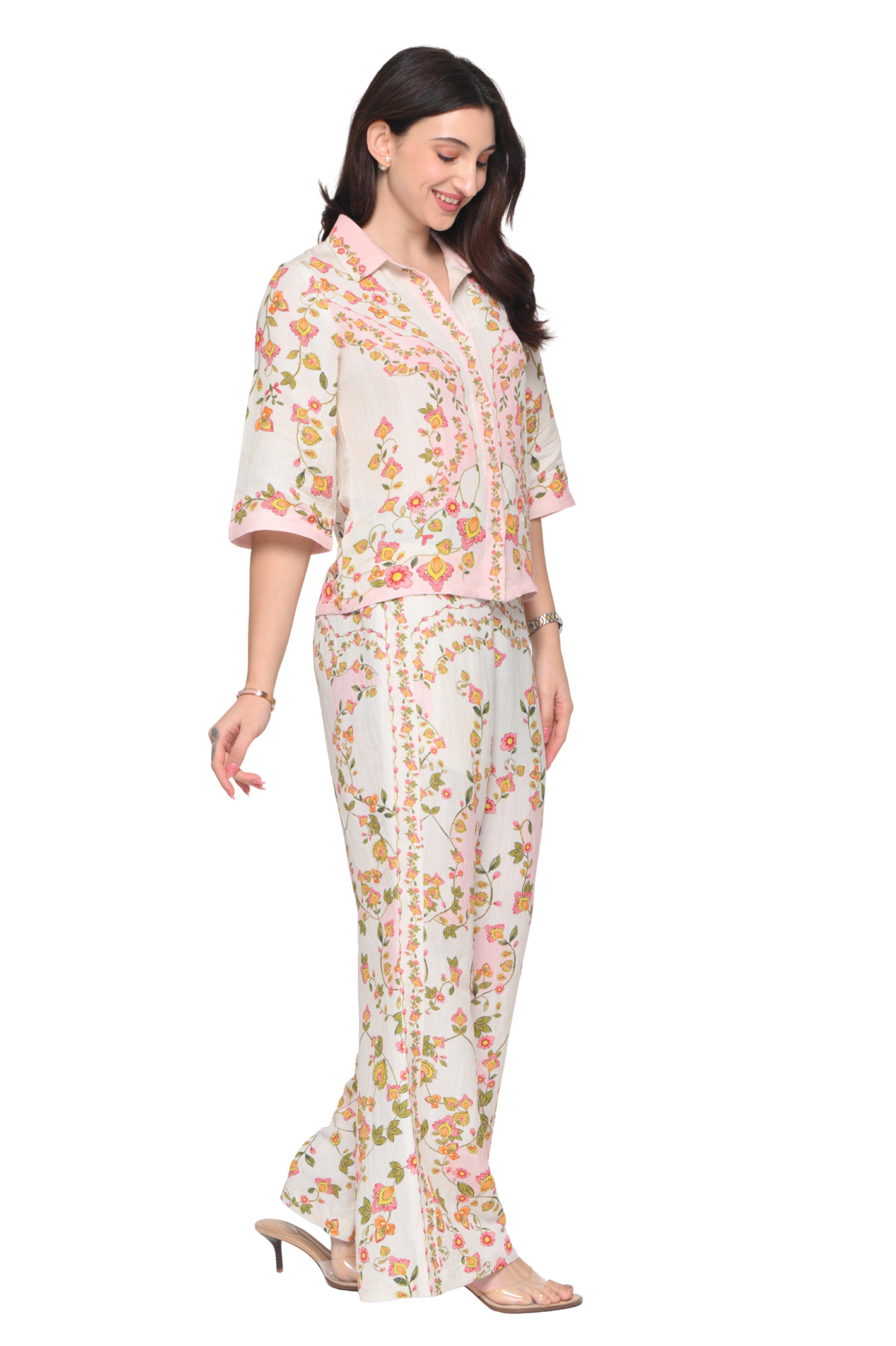Taroob Whispering Petals Linen Co-ord Set