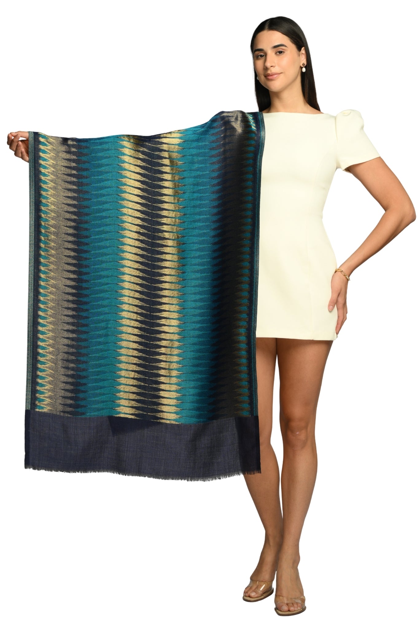Taroob Resham Ikat Stole