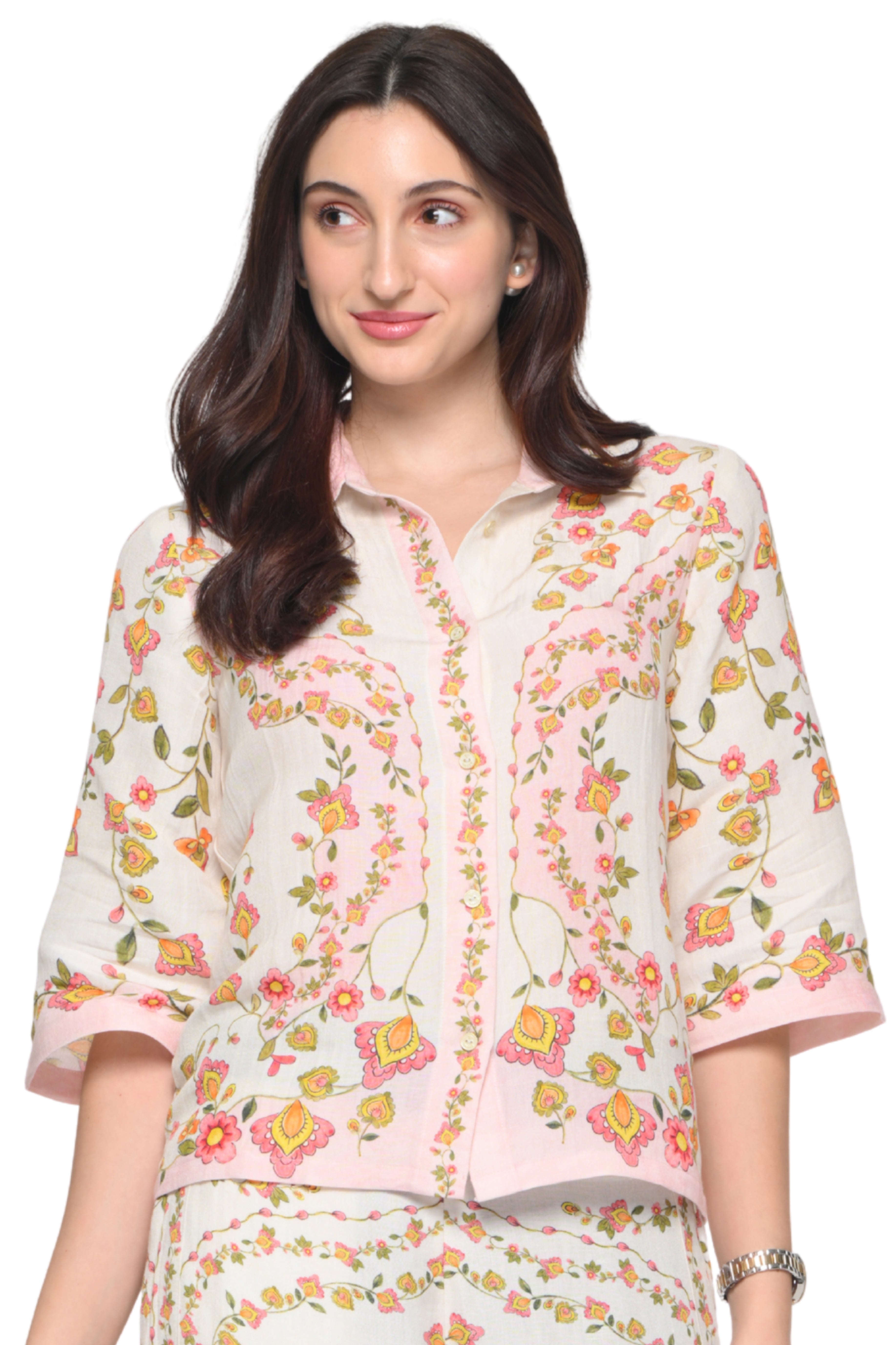 Taroob Whispering Petals Linen Co-ord Set