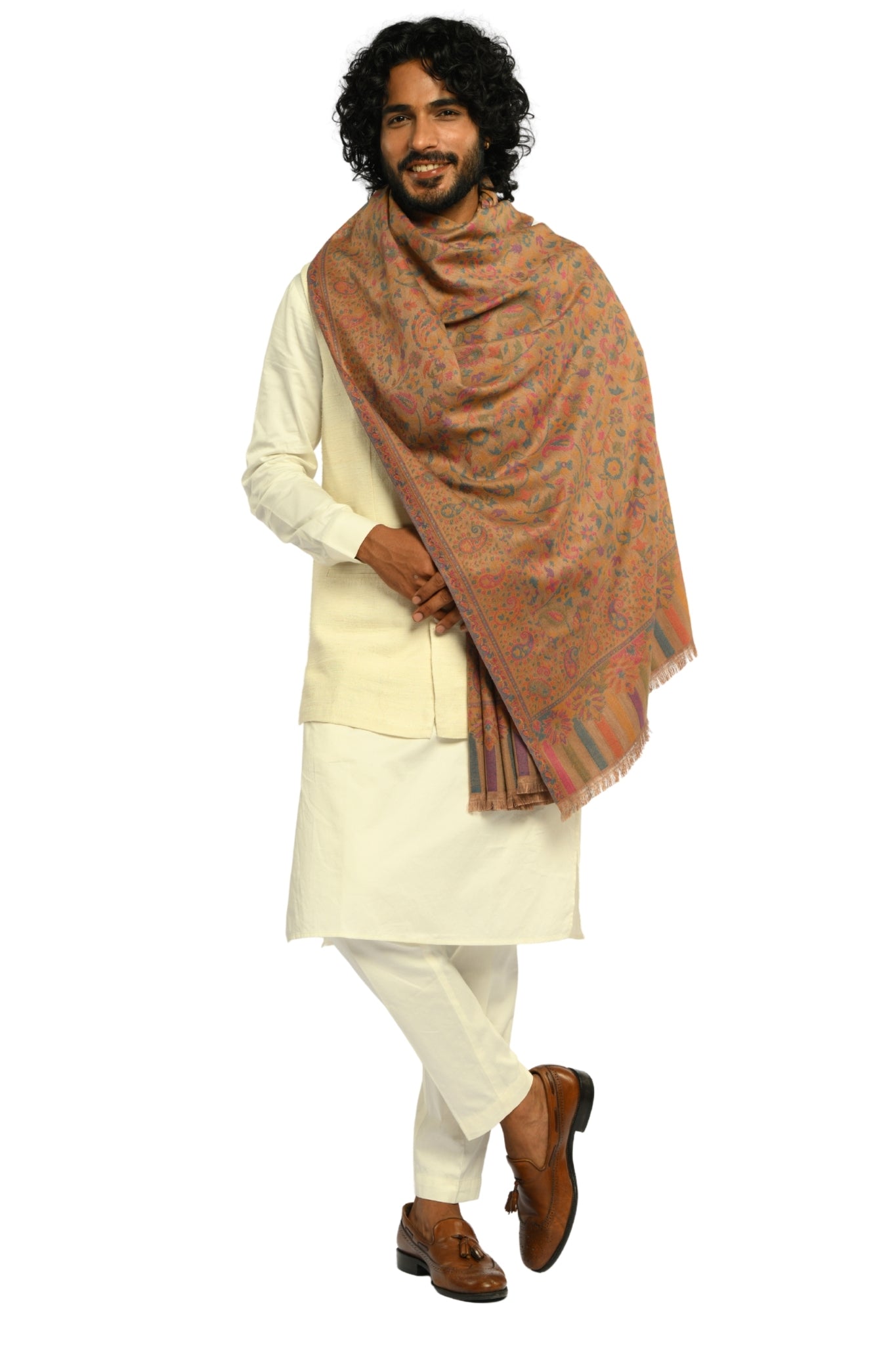 Taroob Faux Pashmina Antique Kaani Shawl