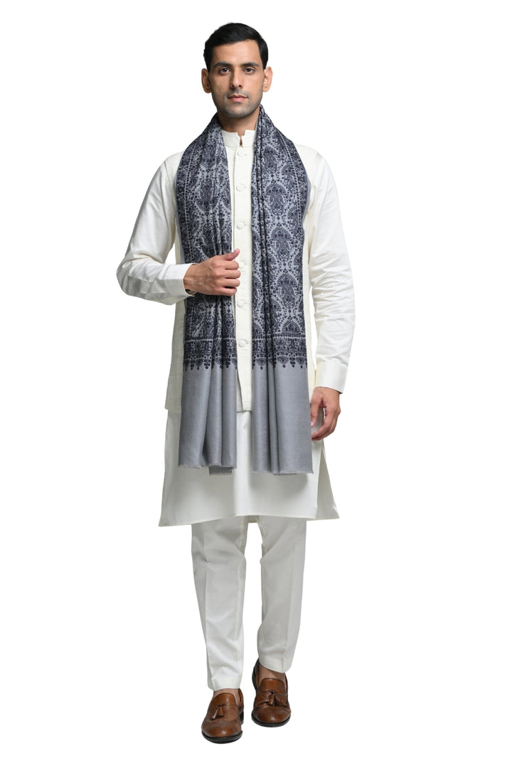 Taroob Kashmiri Sozni Fine Wool Stole