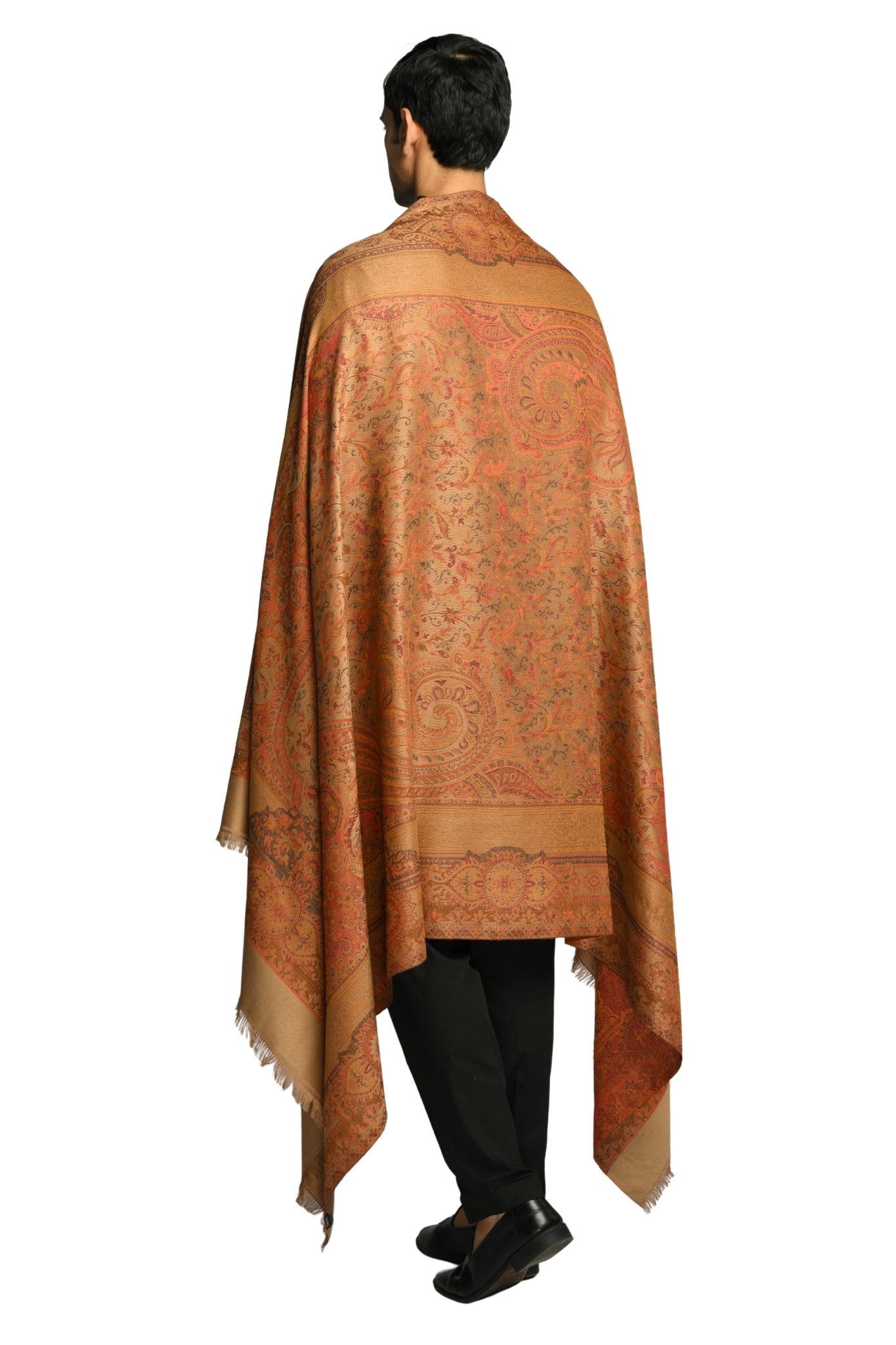 Taroob Faux Pashmina Antique Jamawar Shawl