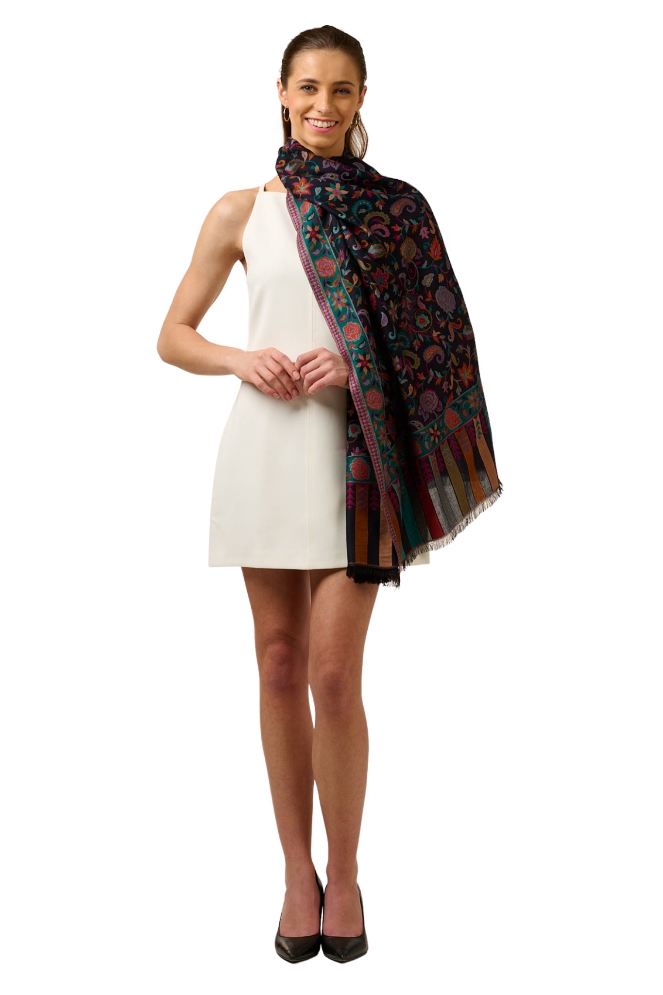 Taroob Gulab-kar Silk Kashmiri Kaani Stole