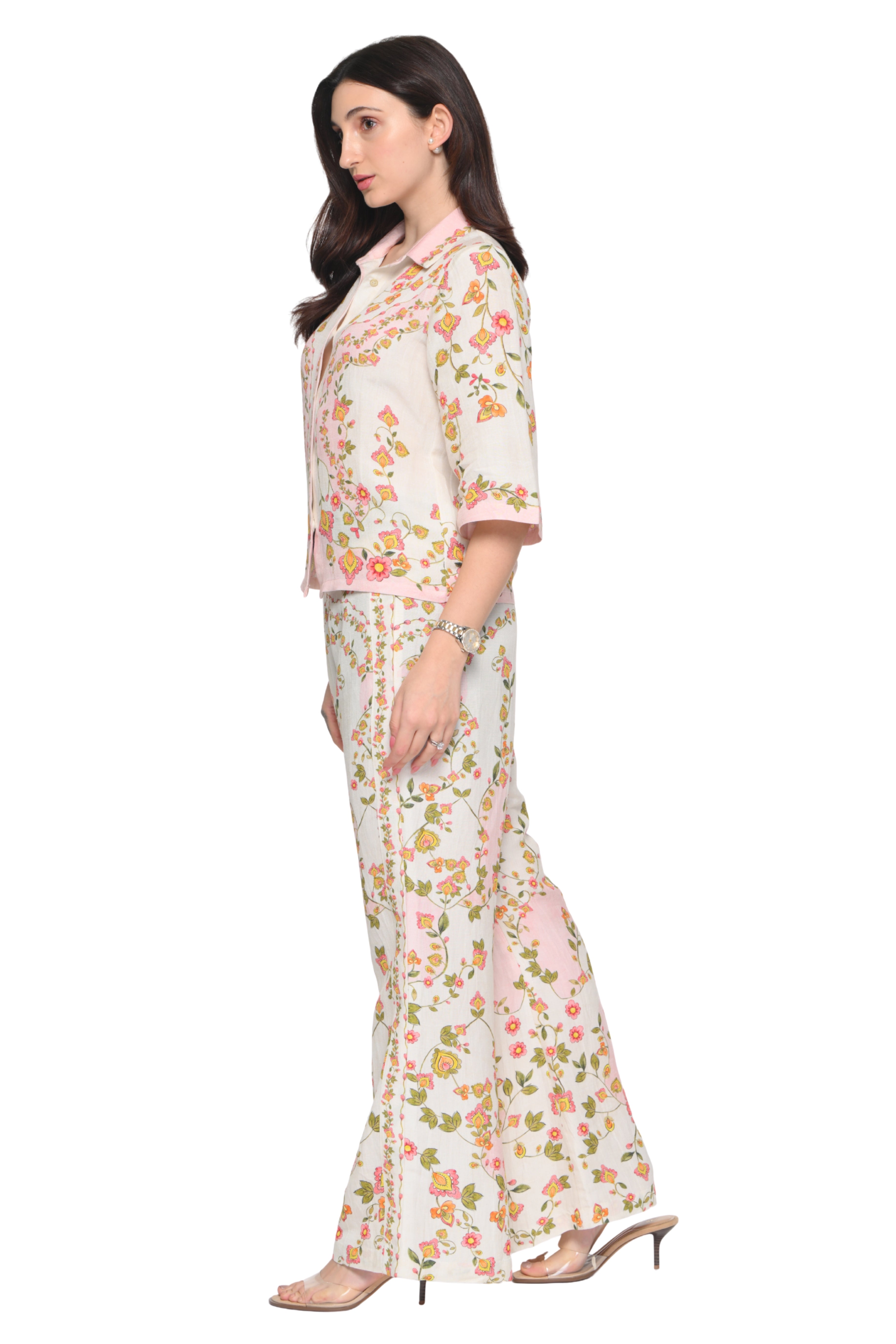 Taroob Whispering Petals Linen Co-ord Set