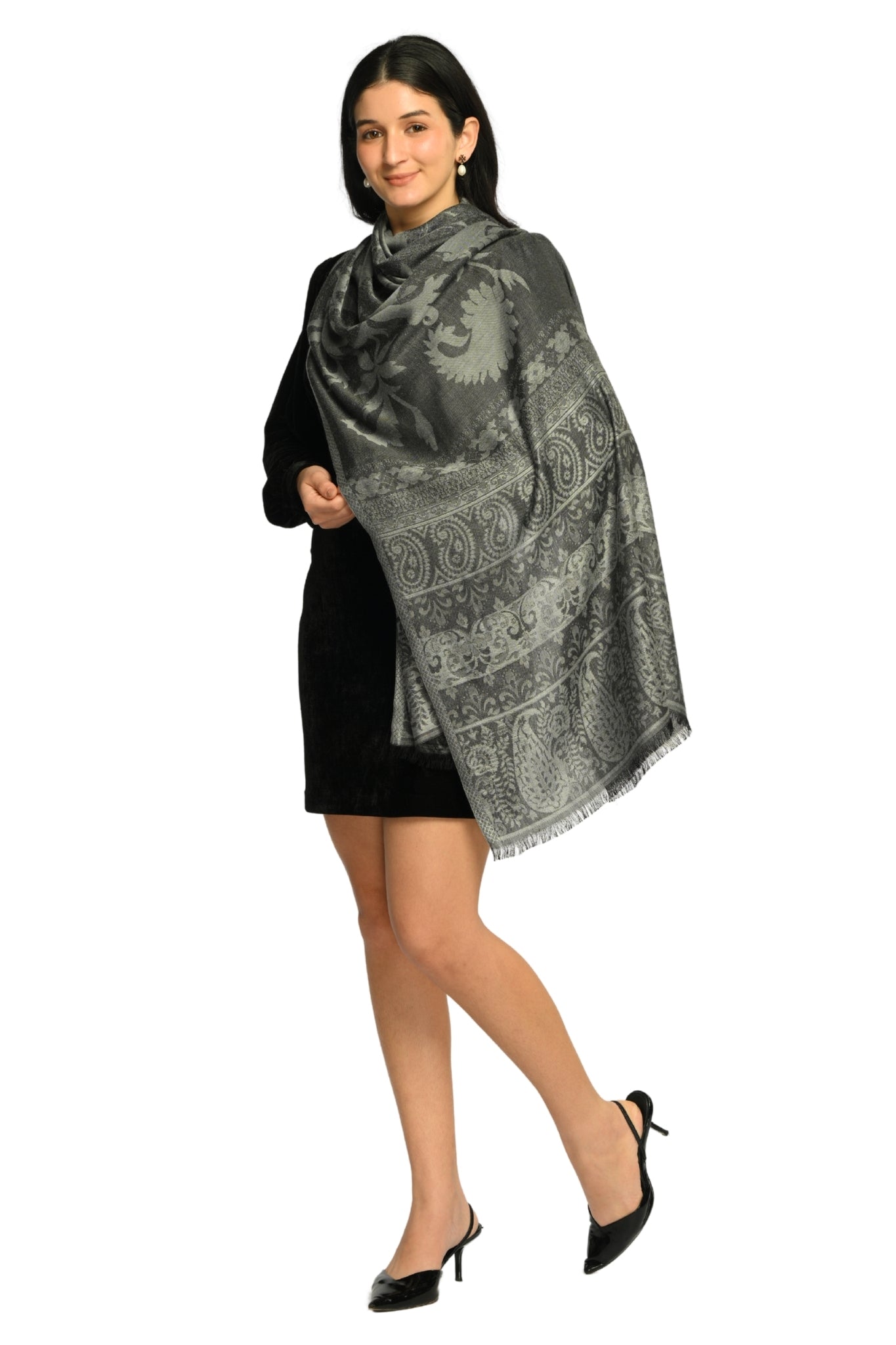 Taroob Heritage Silk Modal Jamawar Stole