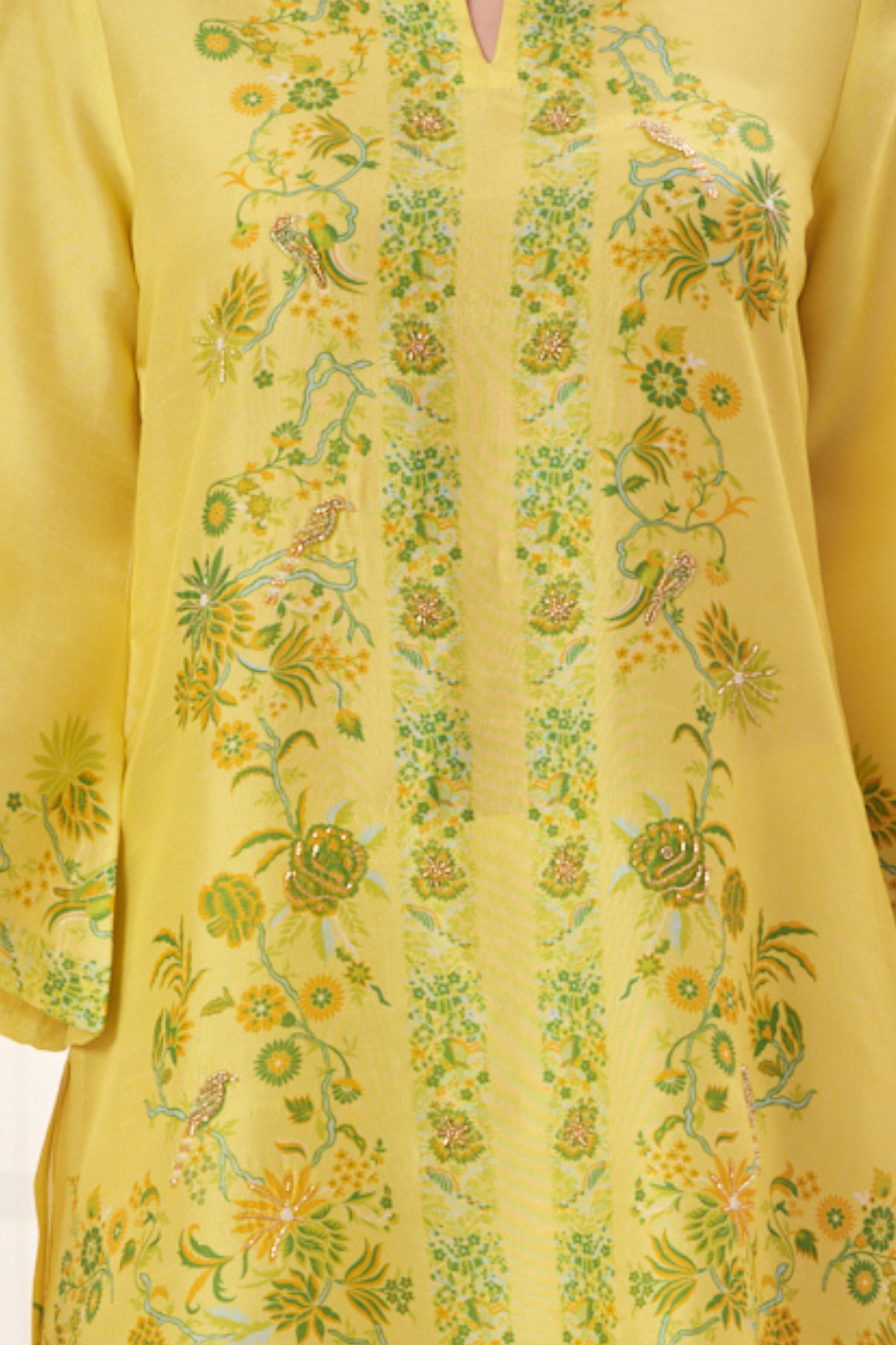 Taroob Silk Linen Embroidered Co-ord Set