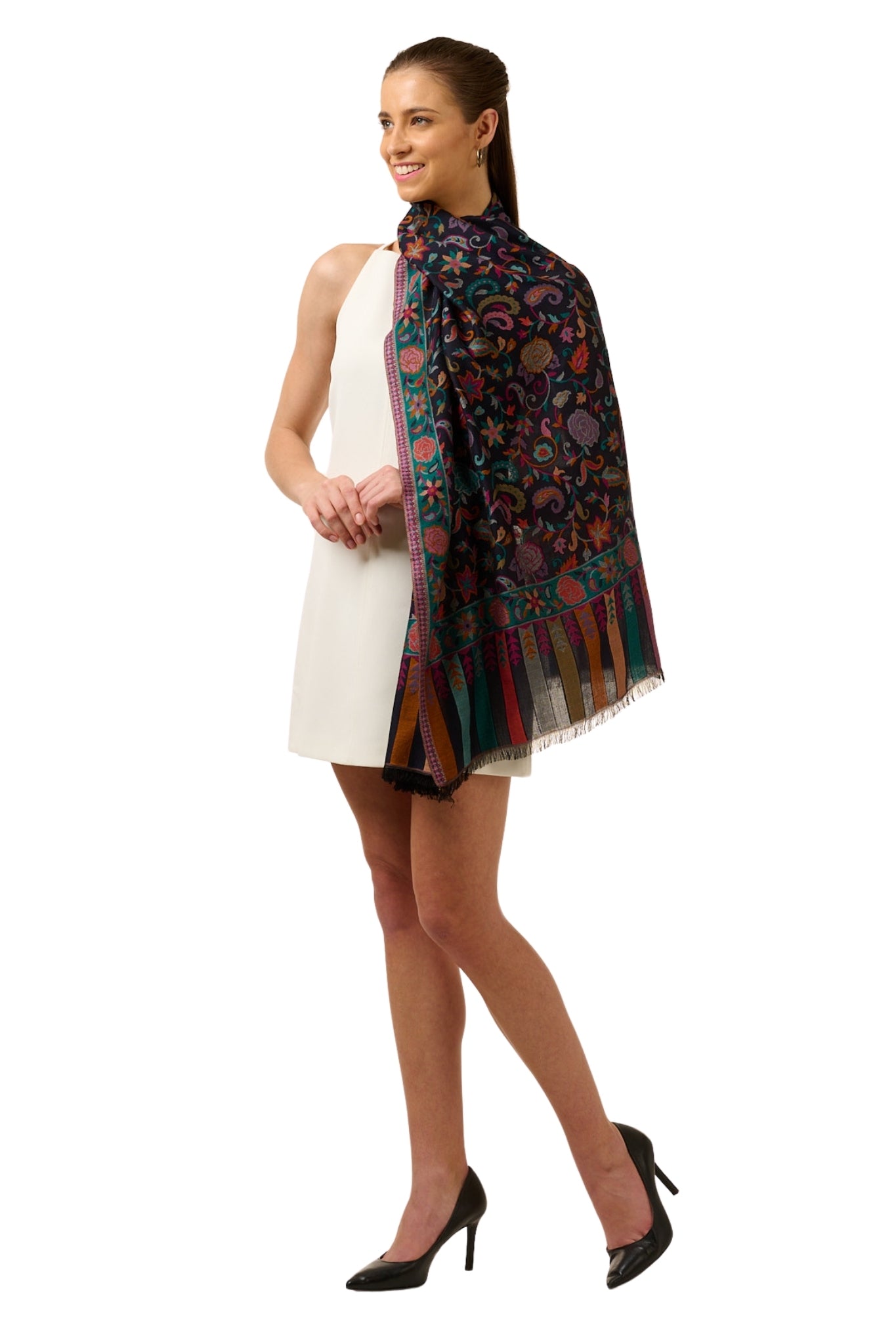 Taroob Gulab-kar Silk Kashmiri Kaani Stole