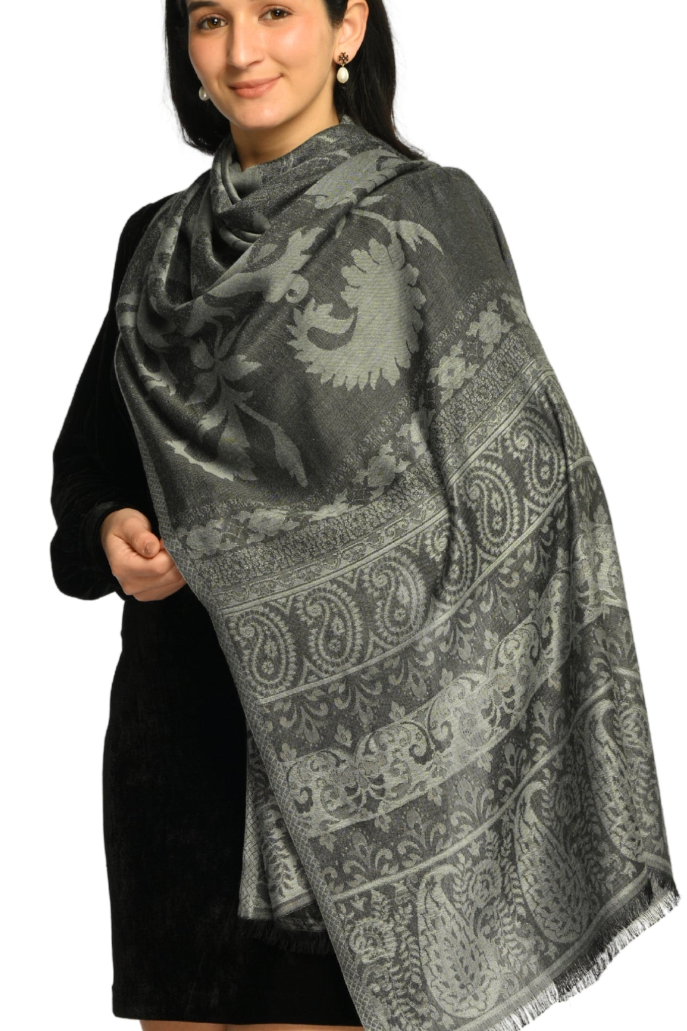 Taroob Heritage Silk Modal Jamawar Stole