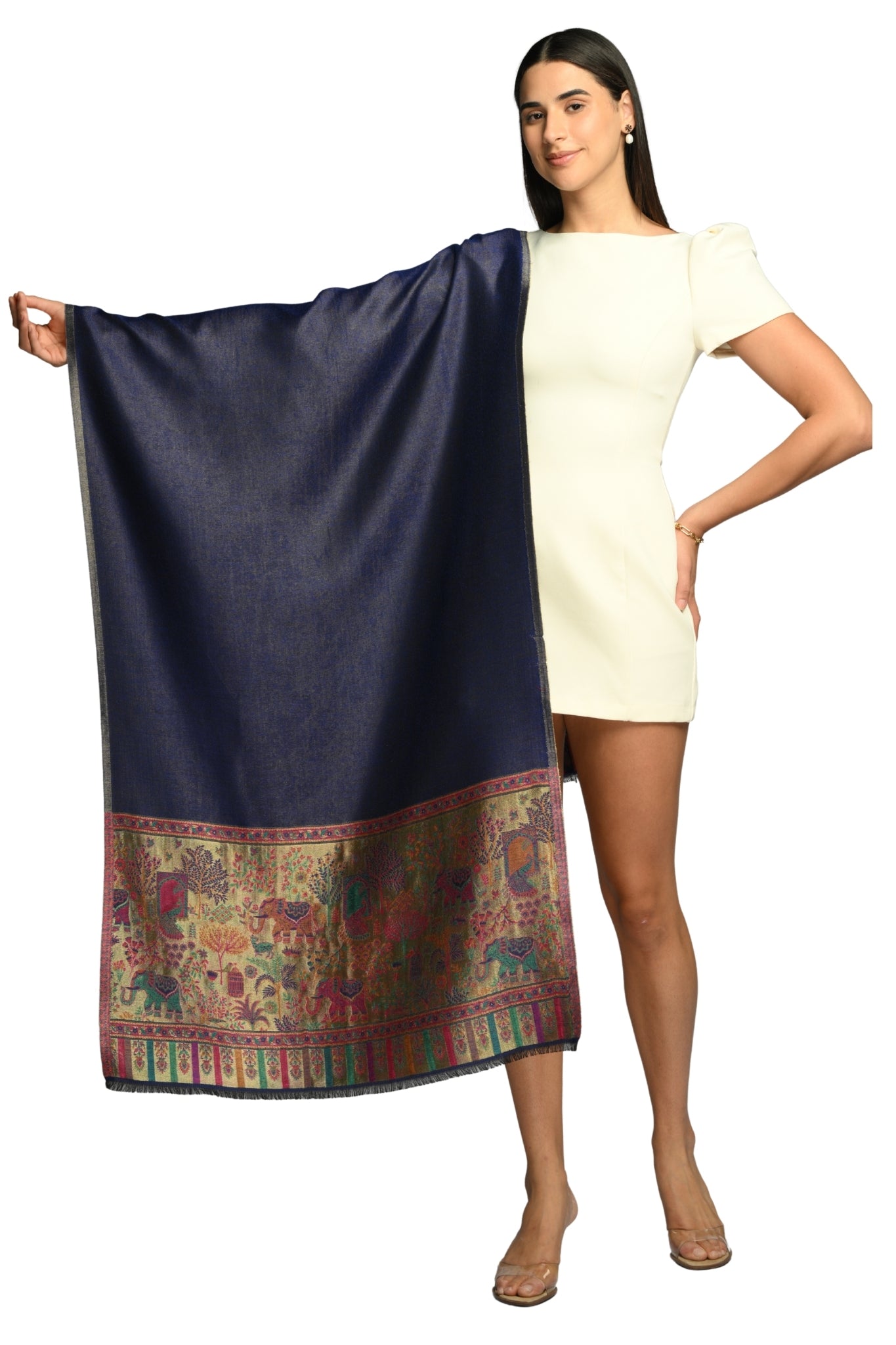 Taroob Mughal Tilla Border Stole