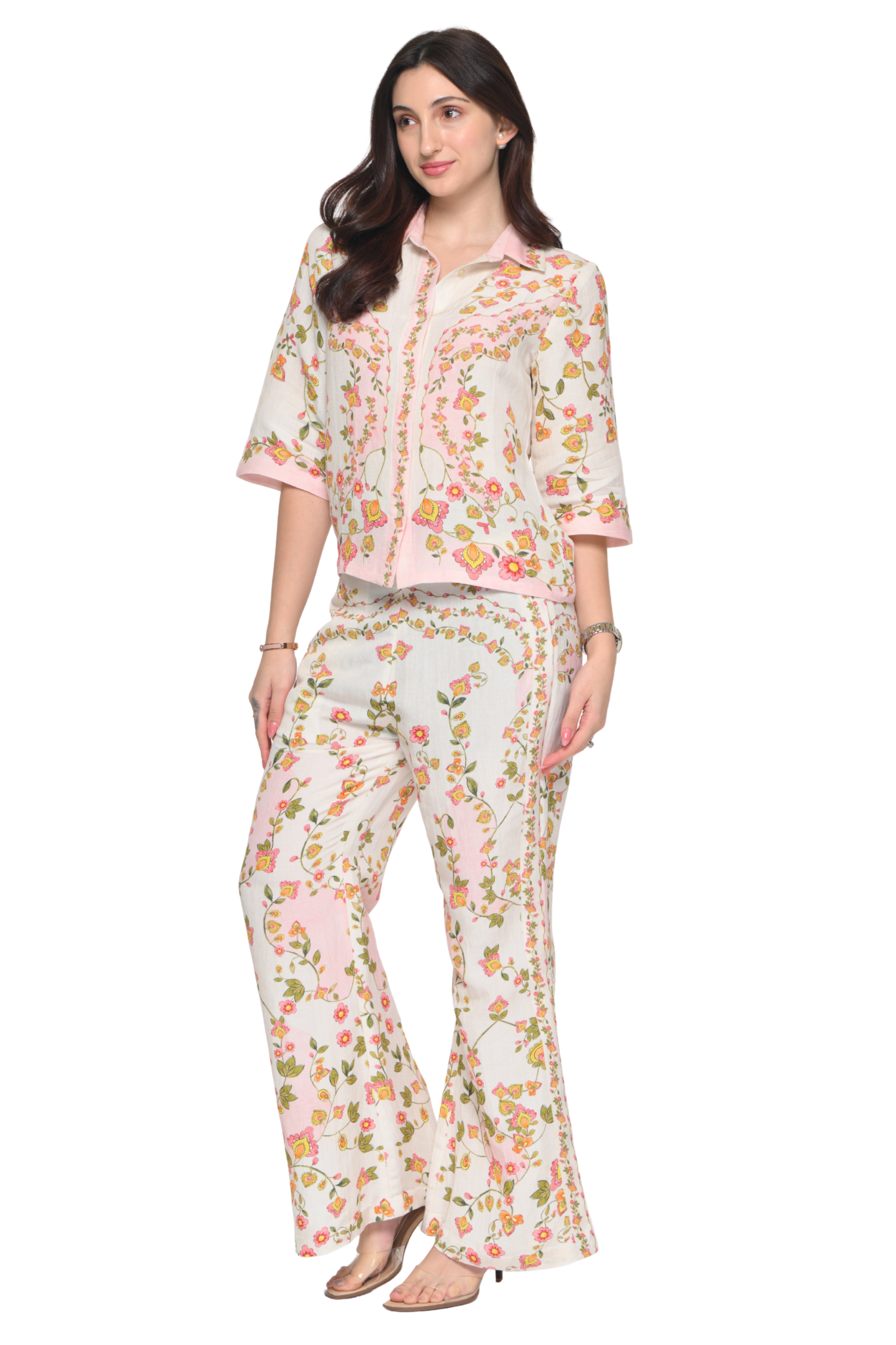 Taroob Whispering Petals Linen Co-ord Set