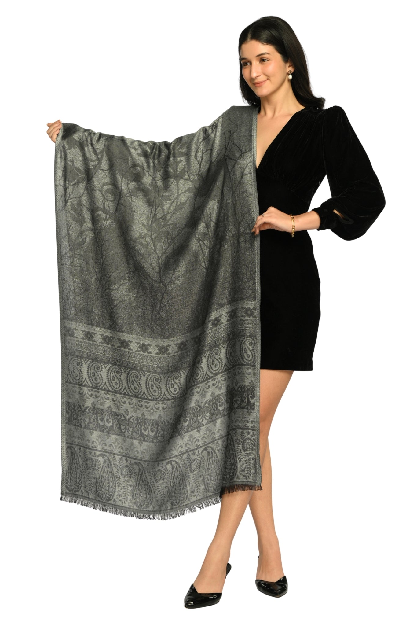 Taroob Heritage Silk Modal Jamawar Stole