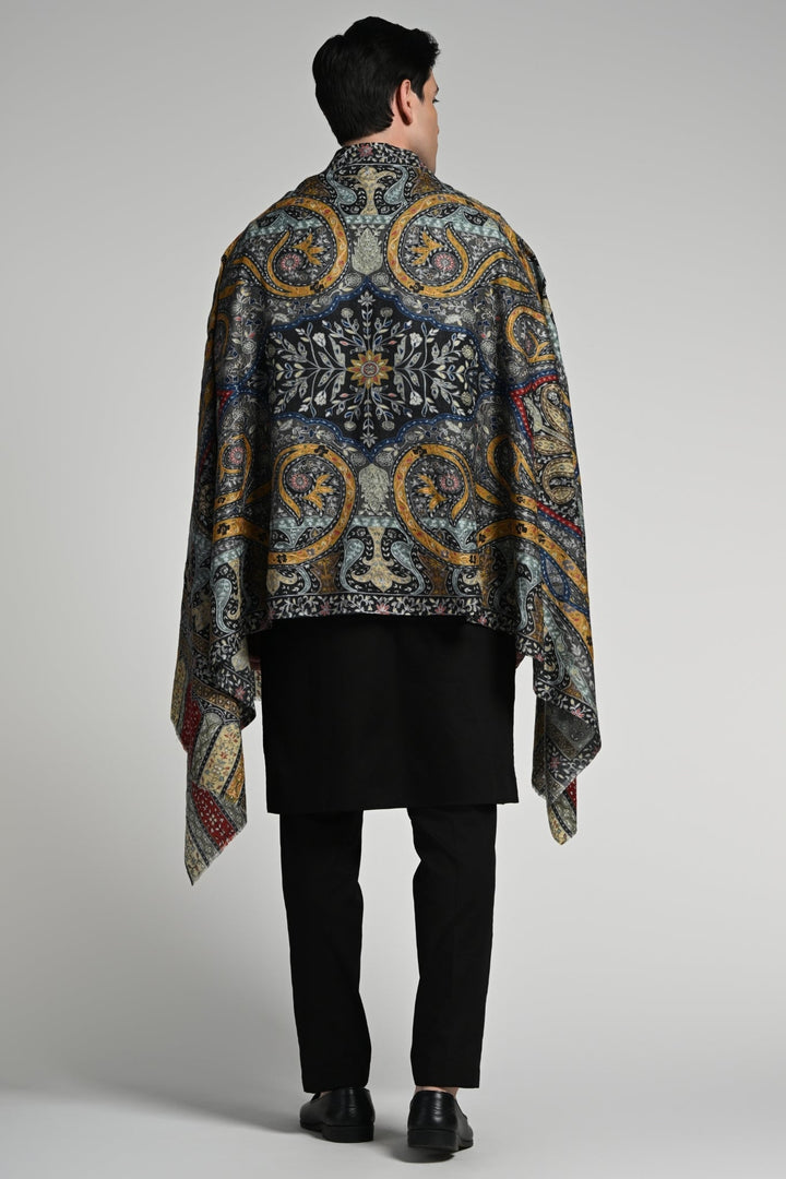 Taroob Embroidered Kashmiri Kalamkari Stole