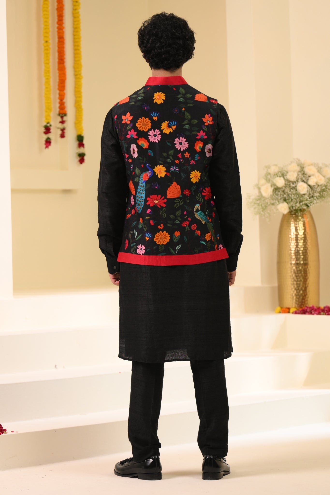 Taroob Bageecha Printed Nehru Jacket