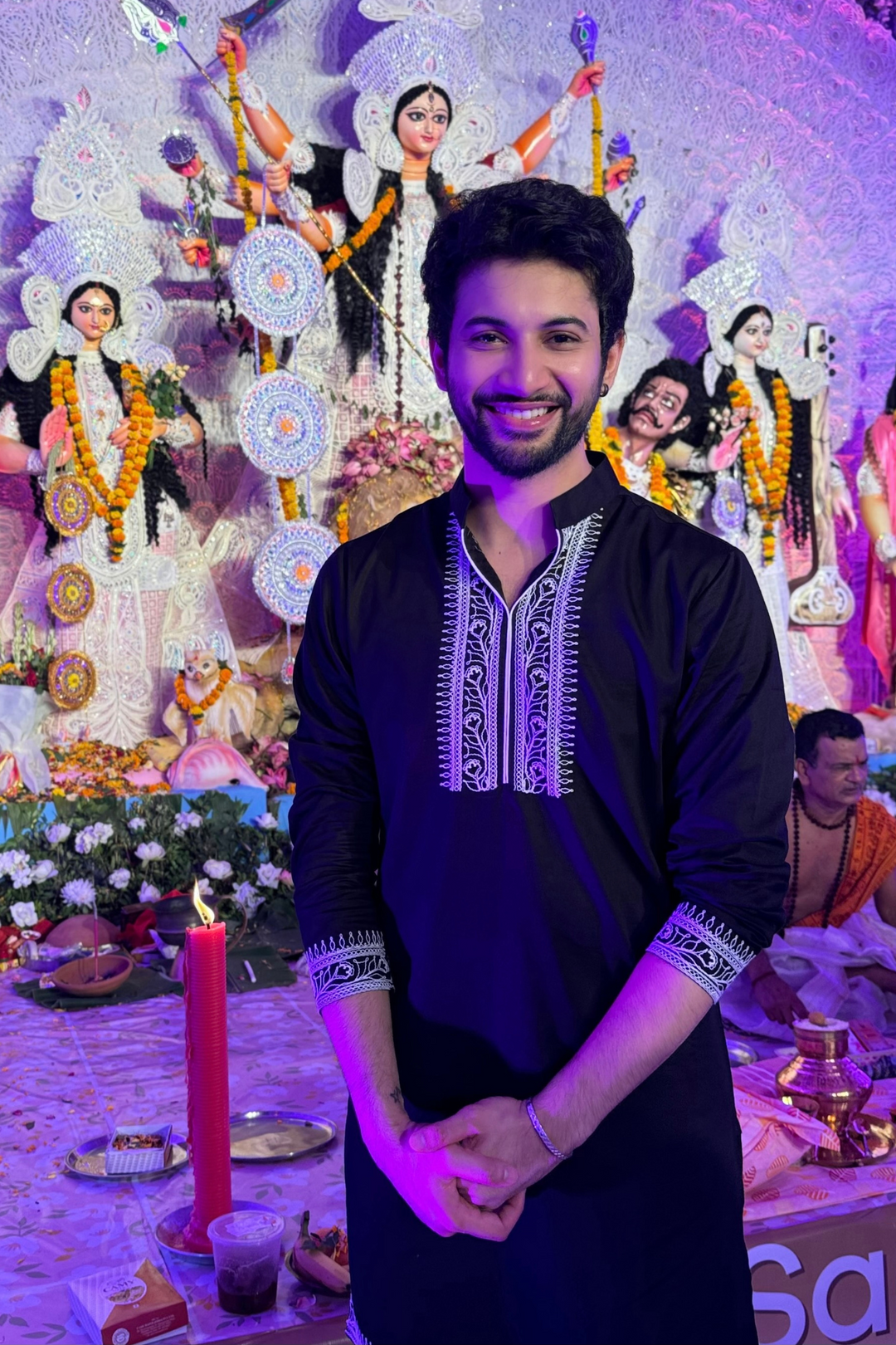 Taroob Dori Embroidered Silk Kurta Pajama Set