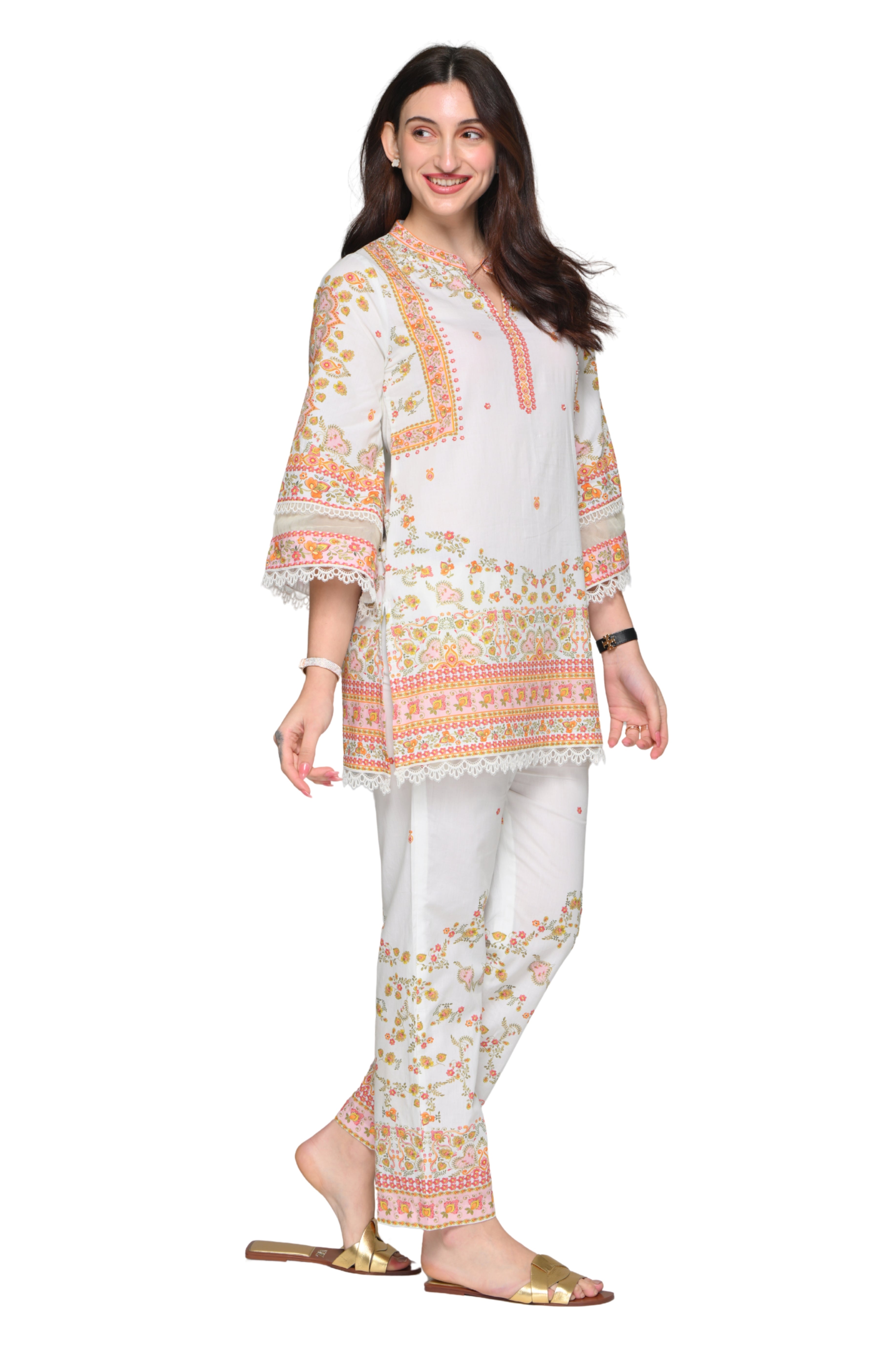 Taroob Whispering Petals Cotton Kurta Set