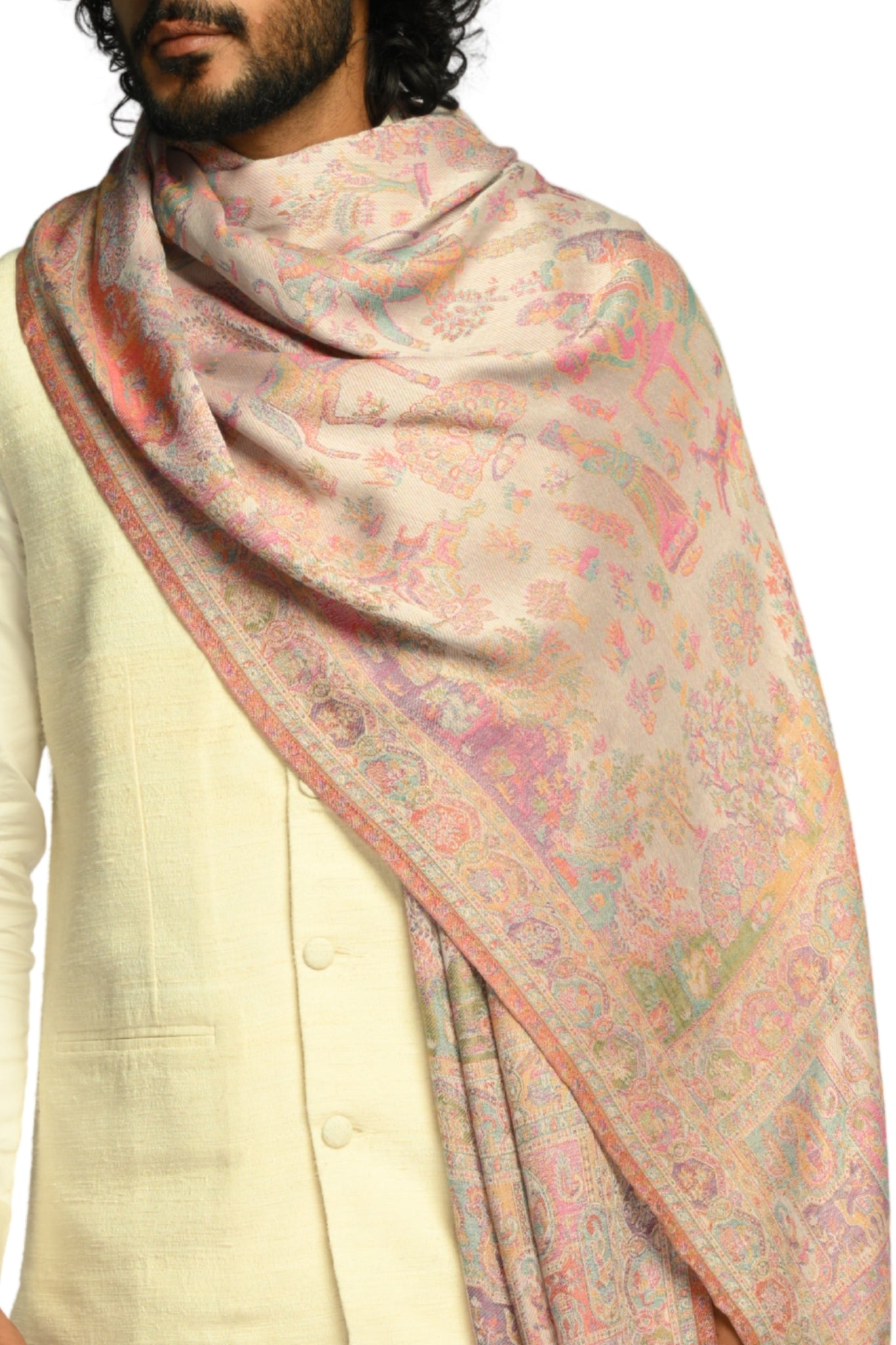 Taroob Silk Meher Darbar Jamawar Stole