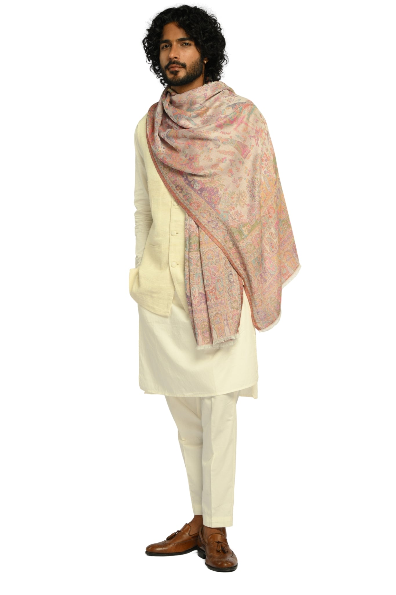 Taroob Silk Meher Darbar Jamawar Stole