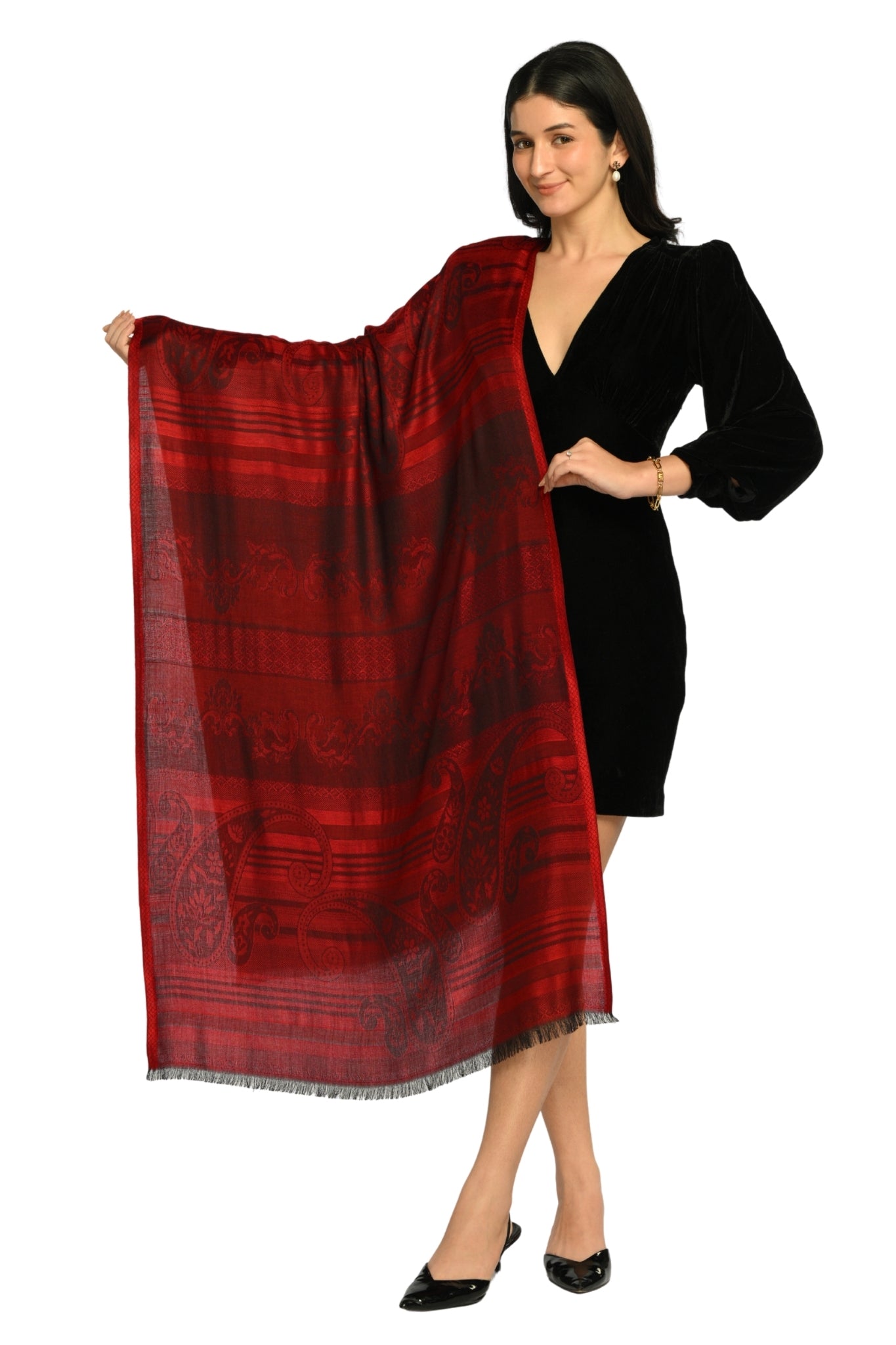 Taroob Signature Jamawar Silk Stole