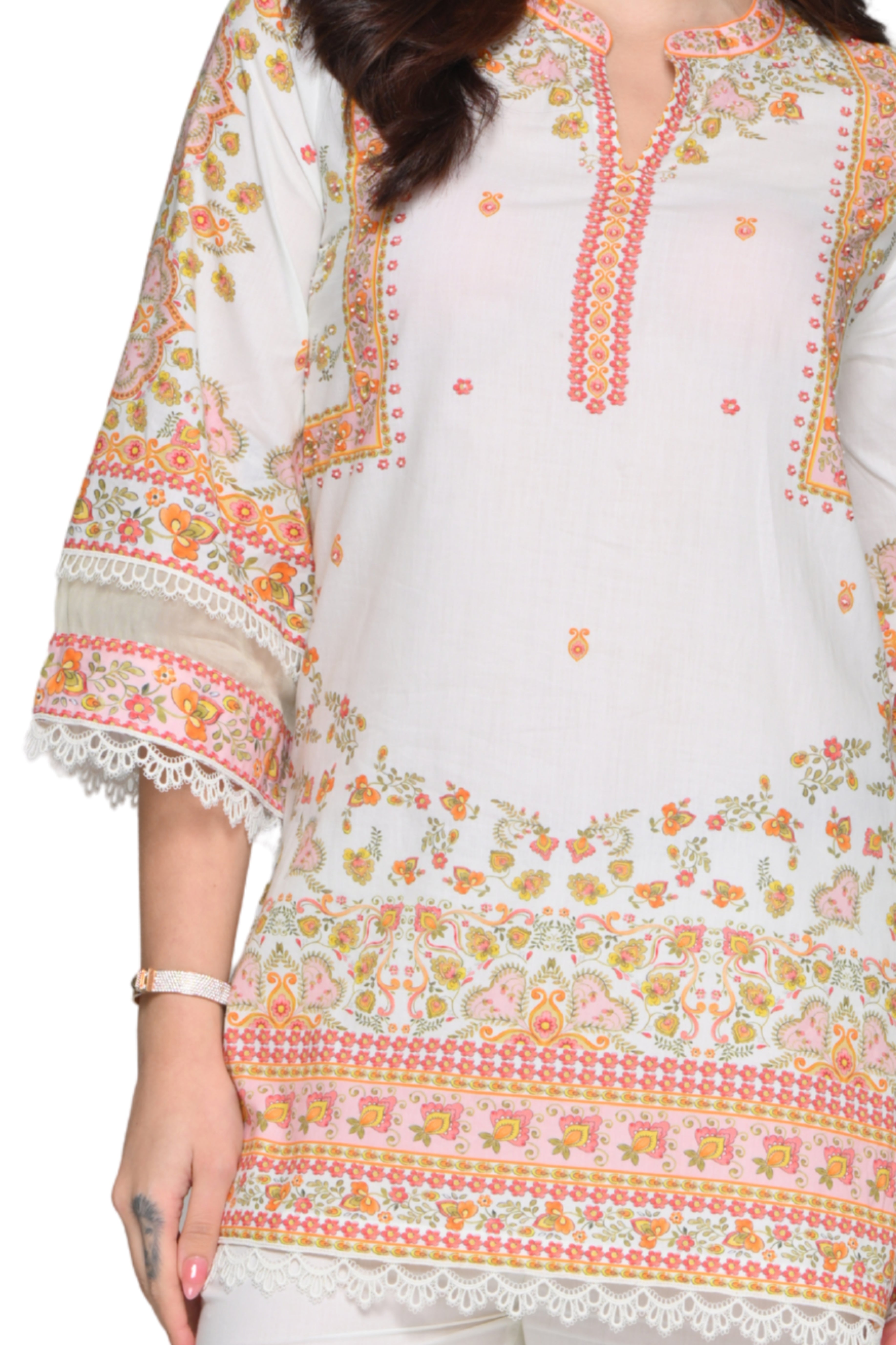 Taroob Whispering Petals Cotton Kurta Set