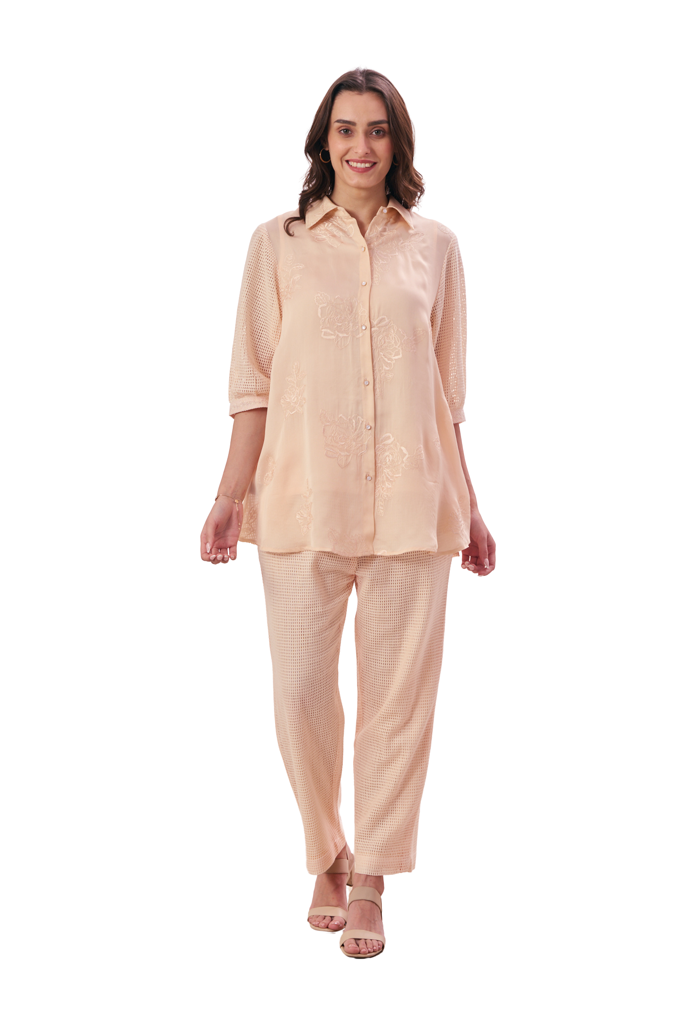 Taroob Embroidered Shirt & Pants Co-ord Set
