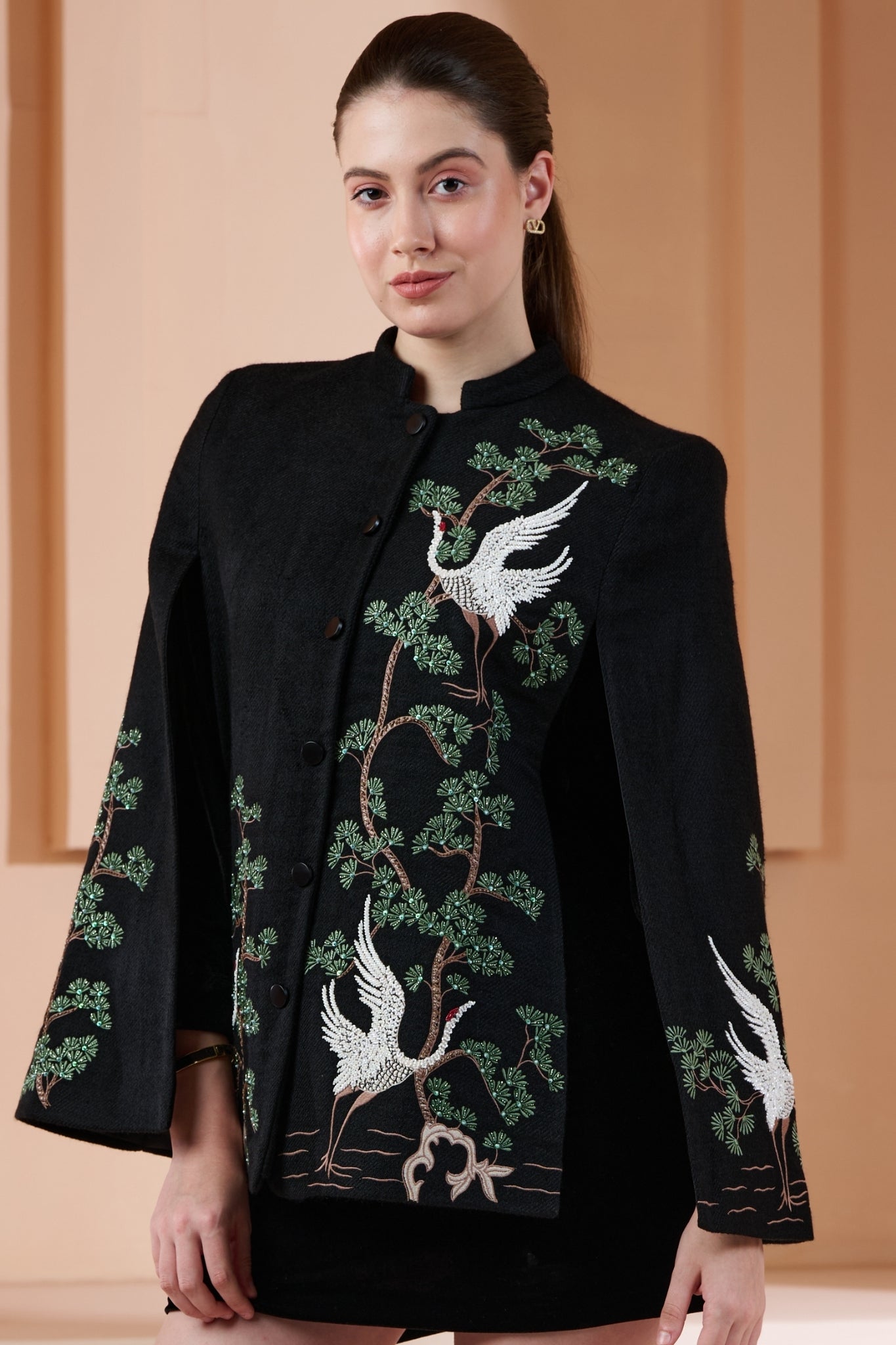 Taroob Embroidered Wanderlust Flamingos Cape