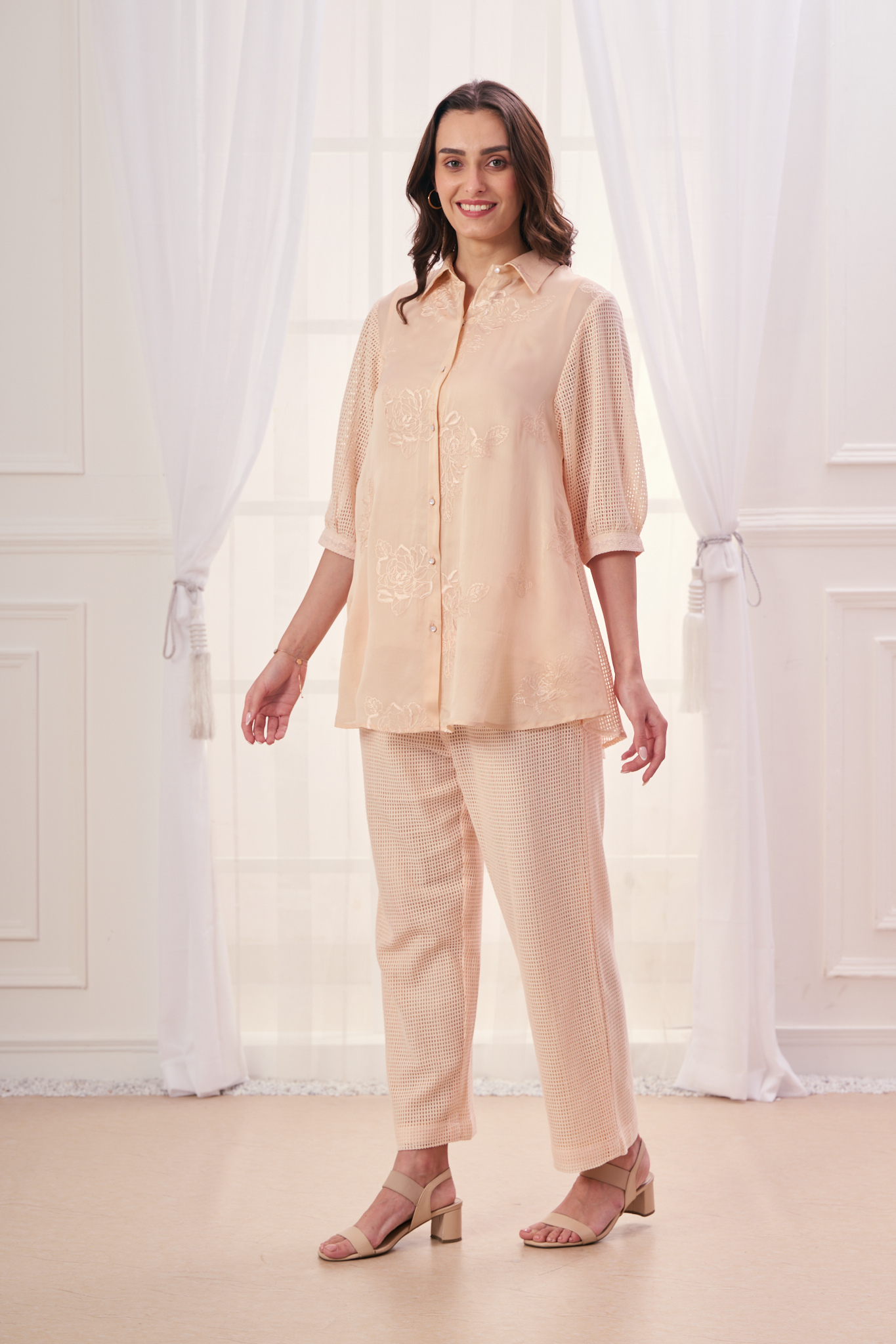 Taroob Embroidered Shirt & Pants Co-ord Set