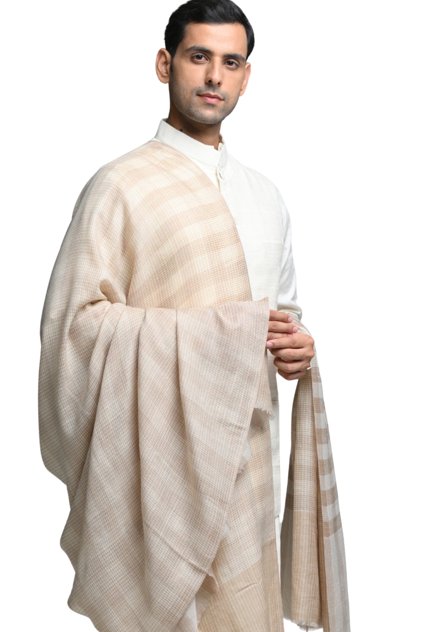 Taroob Fine Wool Checkered Reversible Dusala