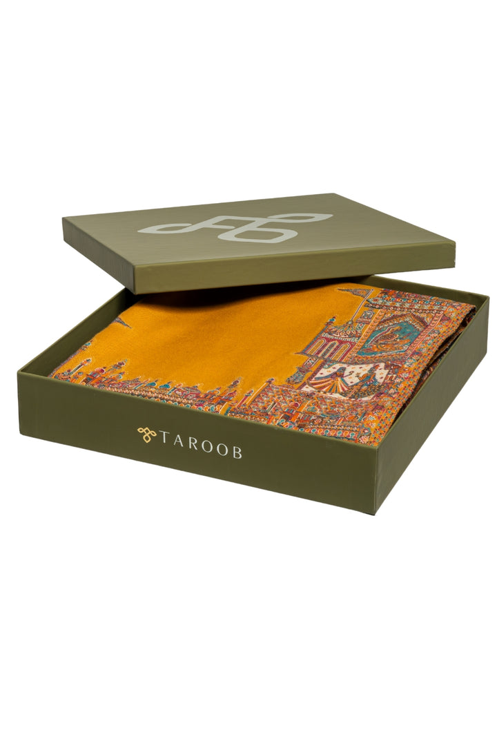 Taroob Gift Set of Unisex Mughal Darbar Kaan Stole for Him or Her